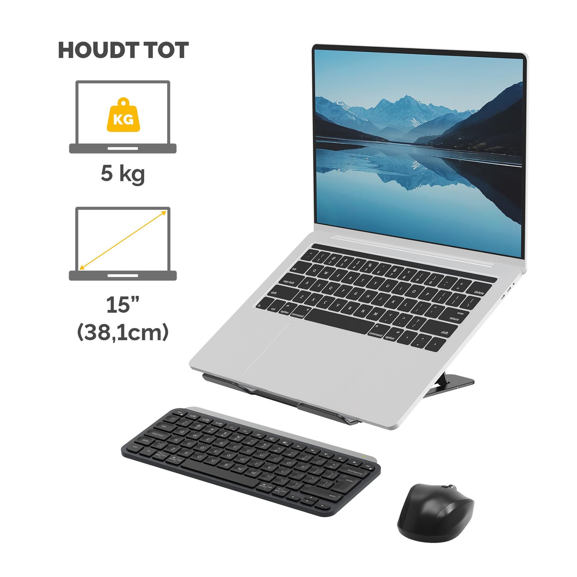 Laptopstandaard Fellowes Alumia zwart 2