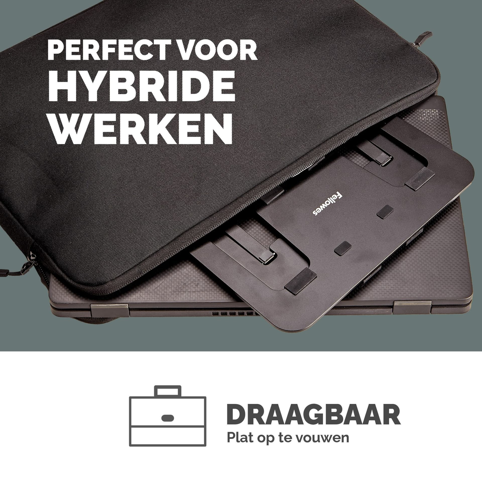 Laptopstandaard Fellowes Alumia zwart 6