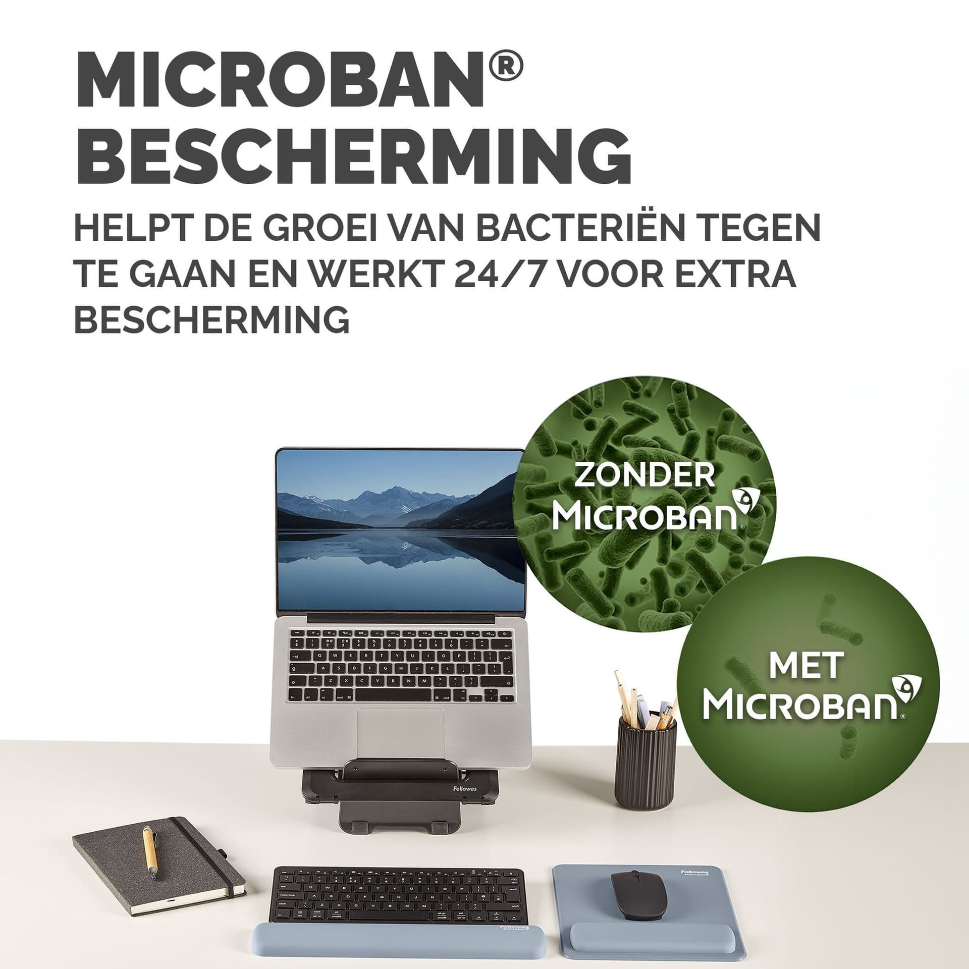 Polssteun Fellowes Breyta compact blauw 5