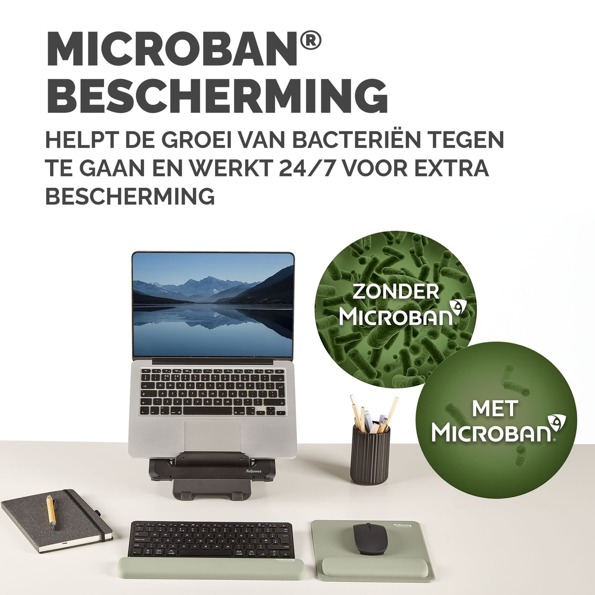 Muismat met polssteun Fellowes Breyta saliegroen 5