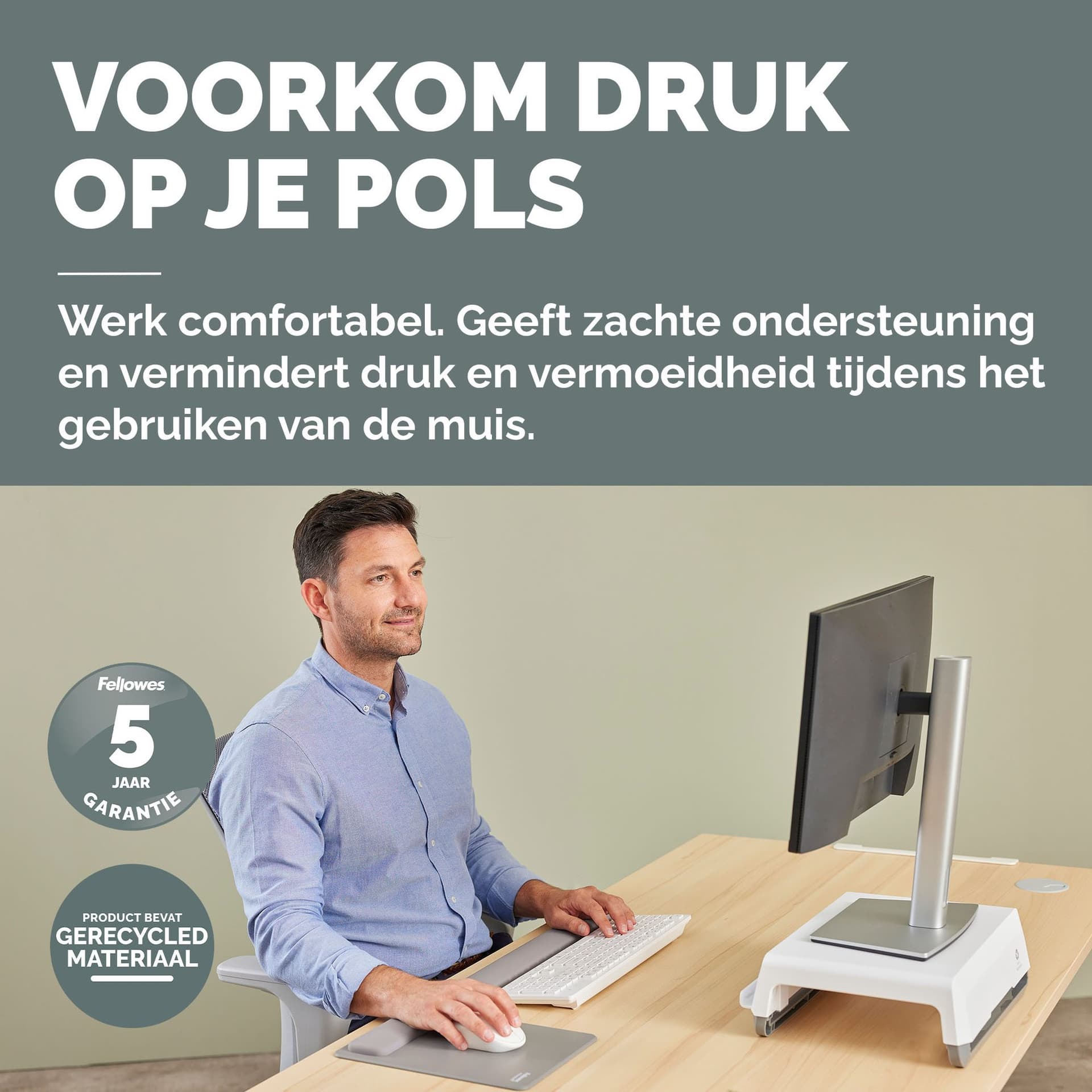 Polssteun Fellowes Breyta grijs 4
