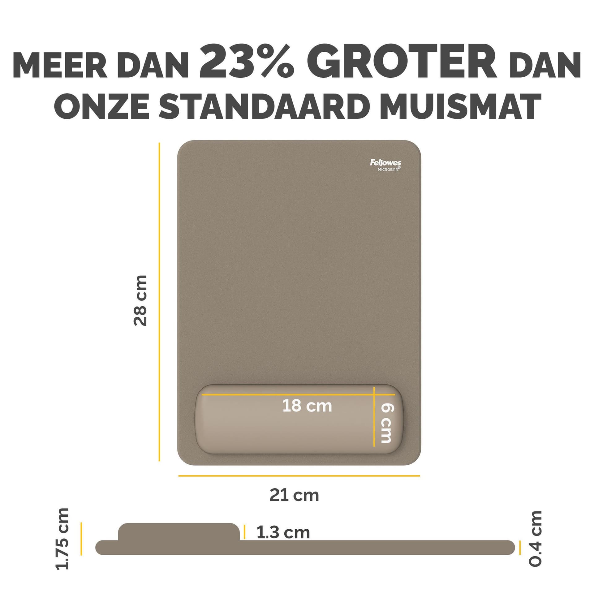 Muismat met polssteun Fellowes Breyta XL zand 2