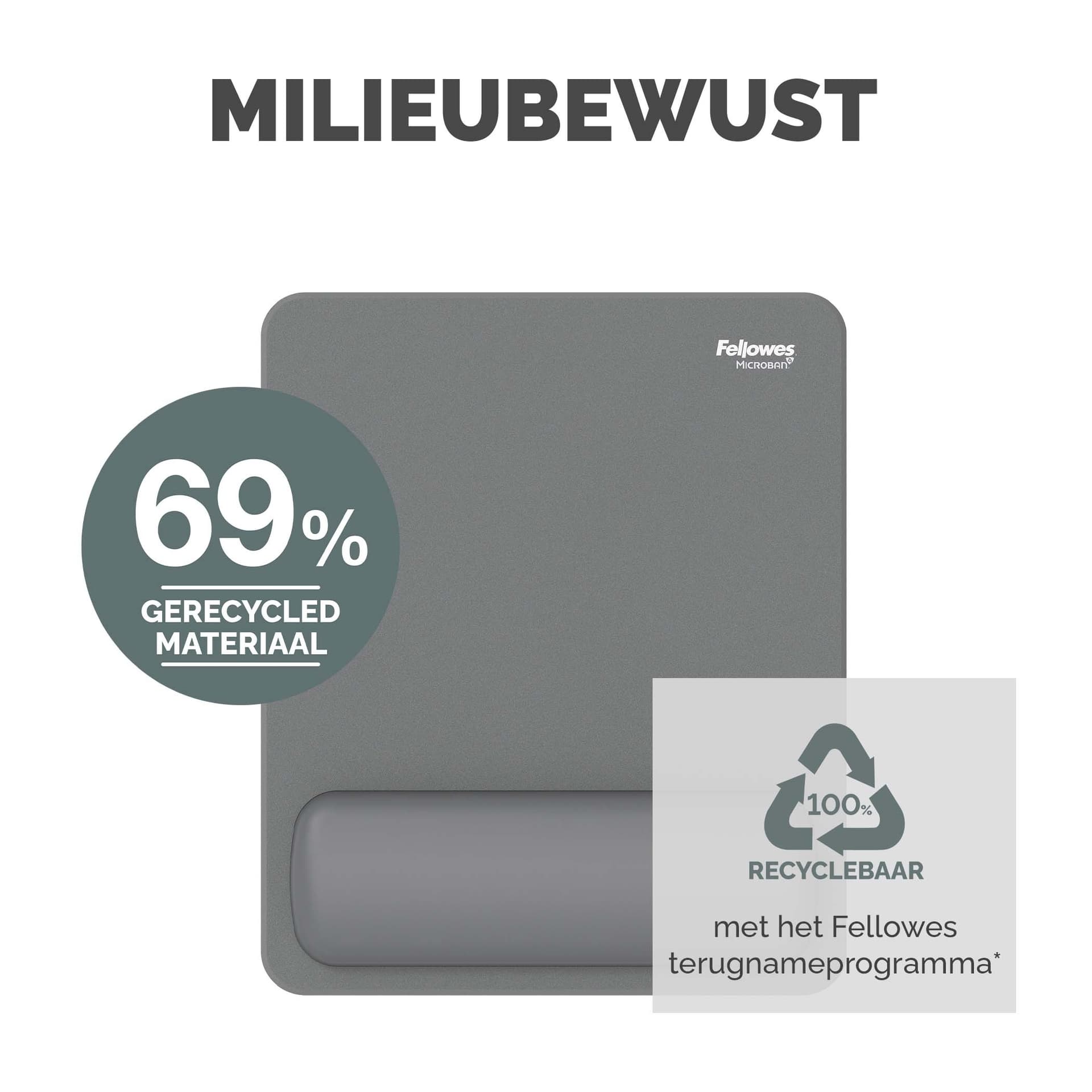 Muismat met polssteun Fellowes Breyta grijs 8