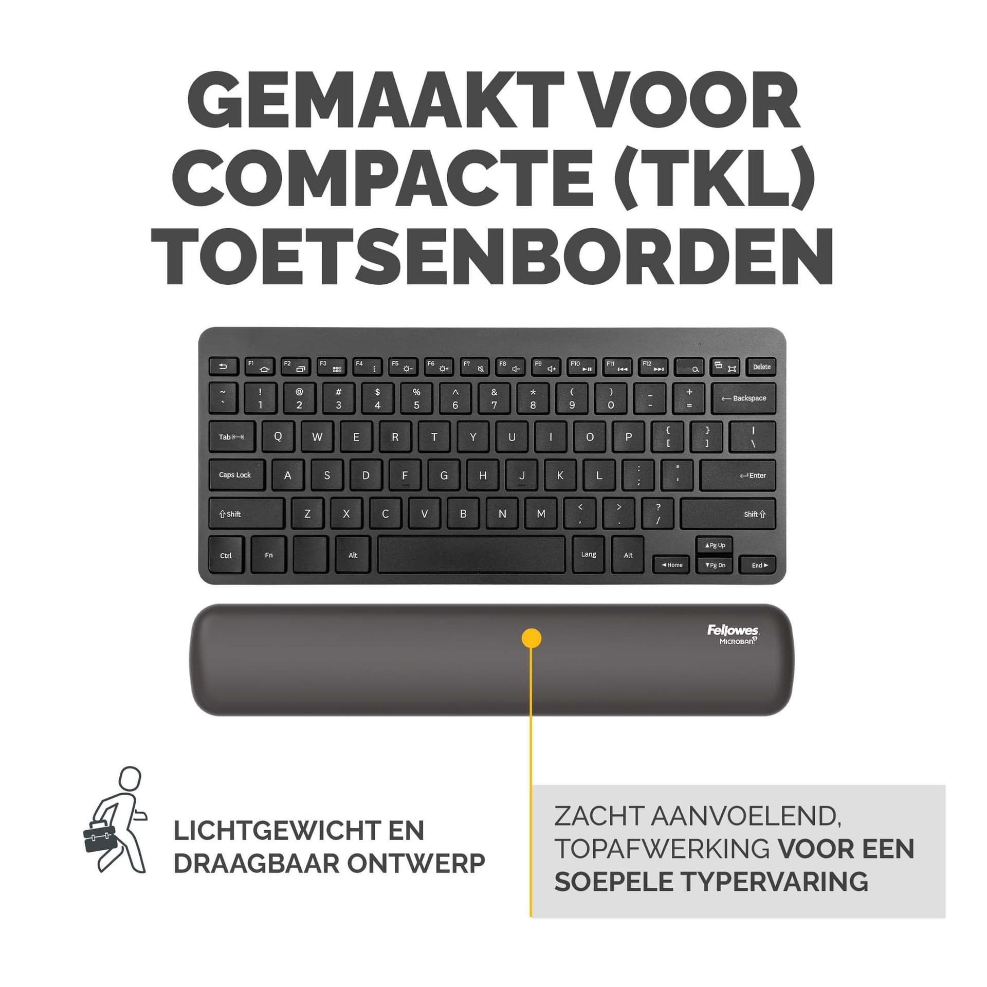 Polssteun Fellowes Breyta compact zwart 3