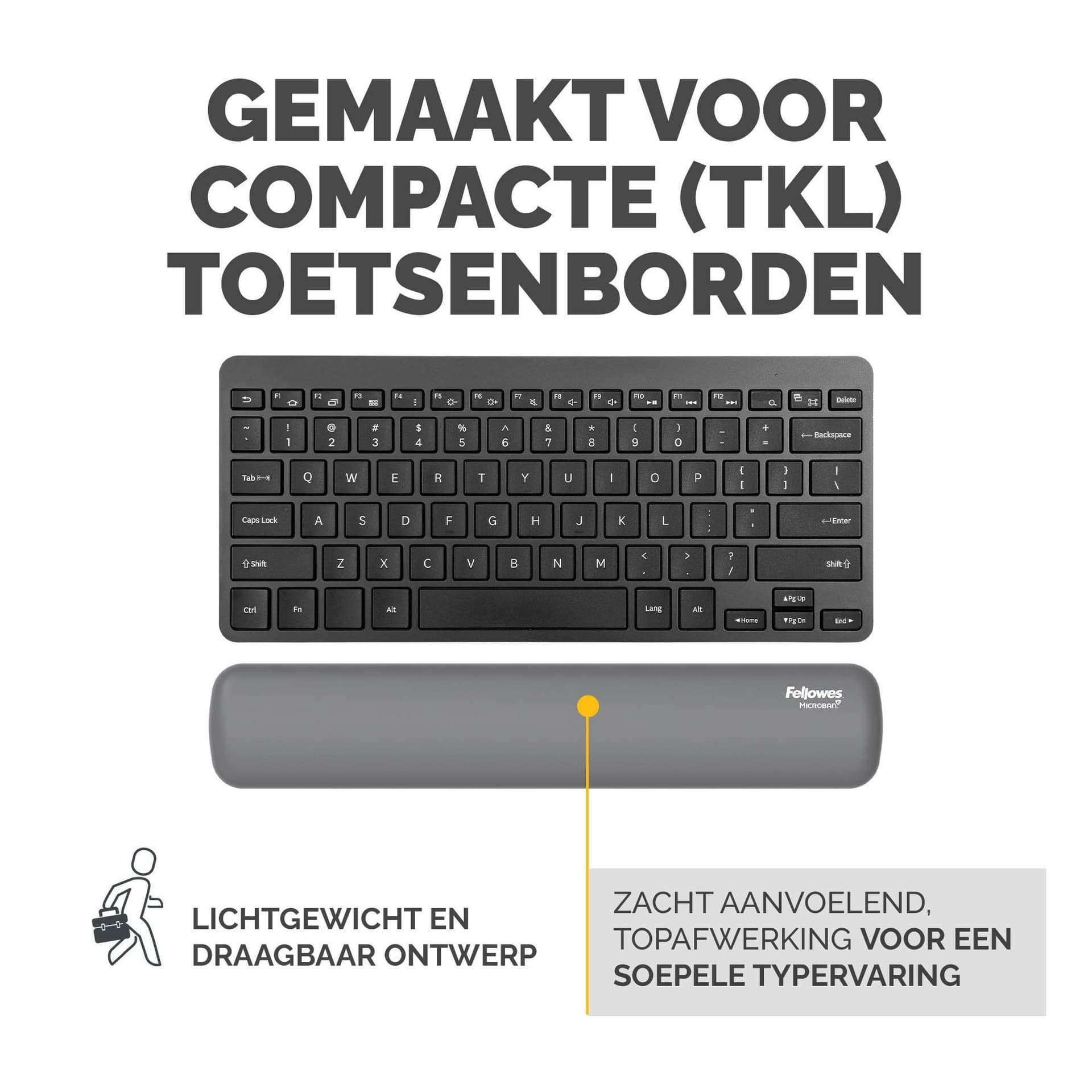 Polssteun Fellowes Breyta compact grijs 3