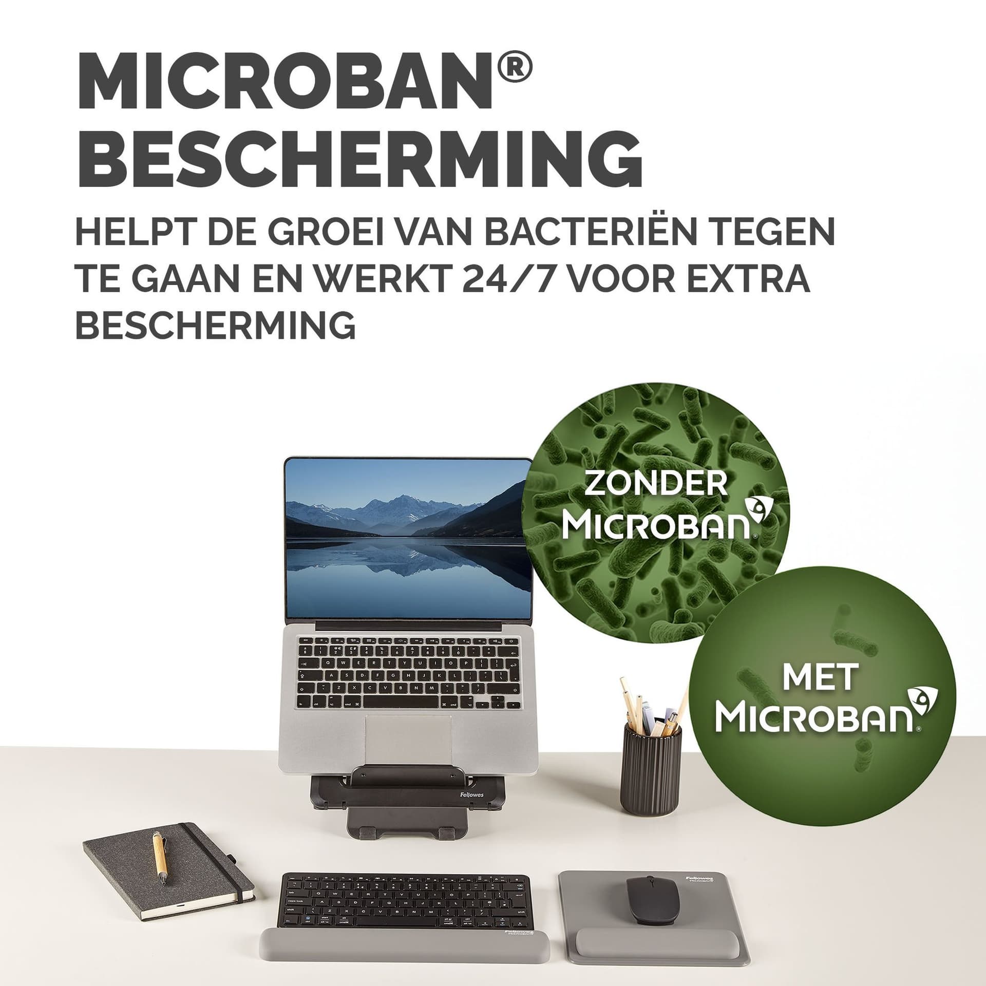 Polssteun Fellowes Breyta compact grijs 5