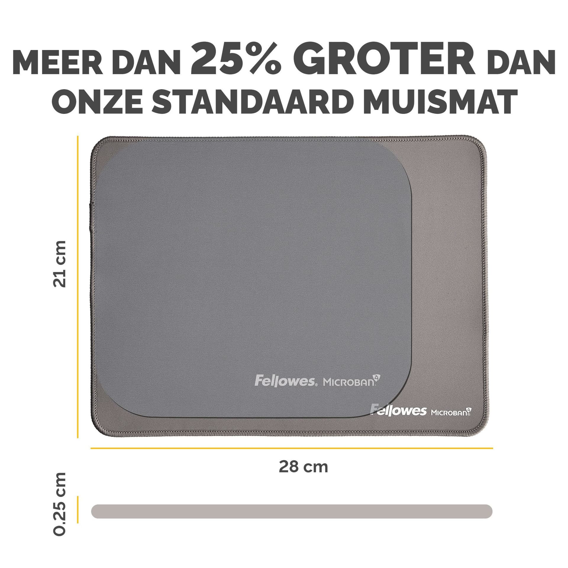 Muismat Fellowes Breyta XL grijs 3
