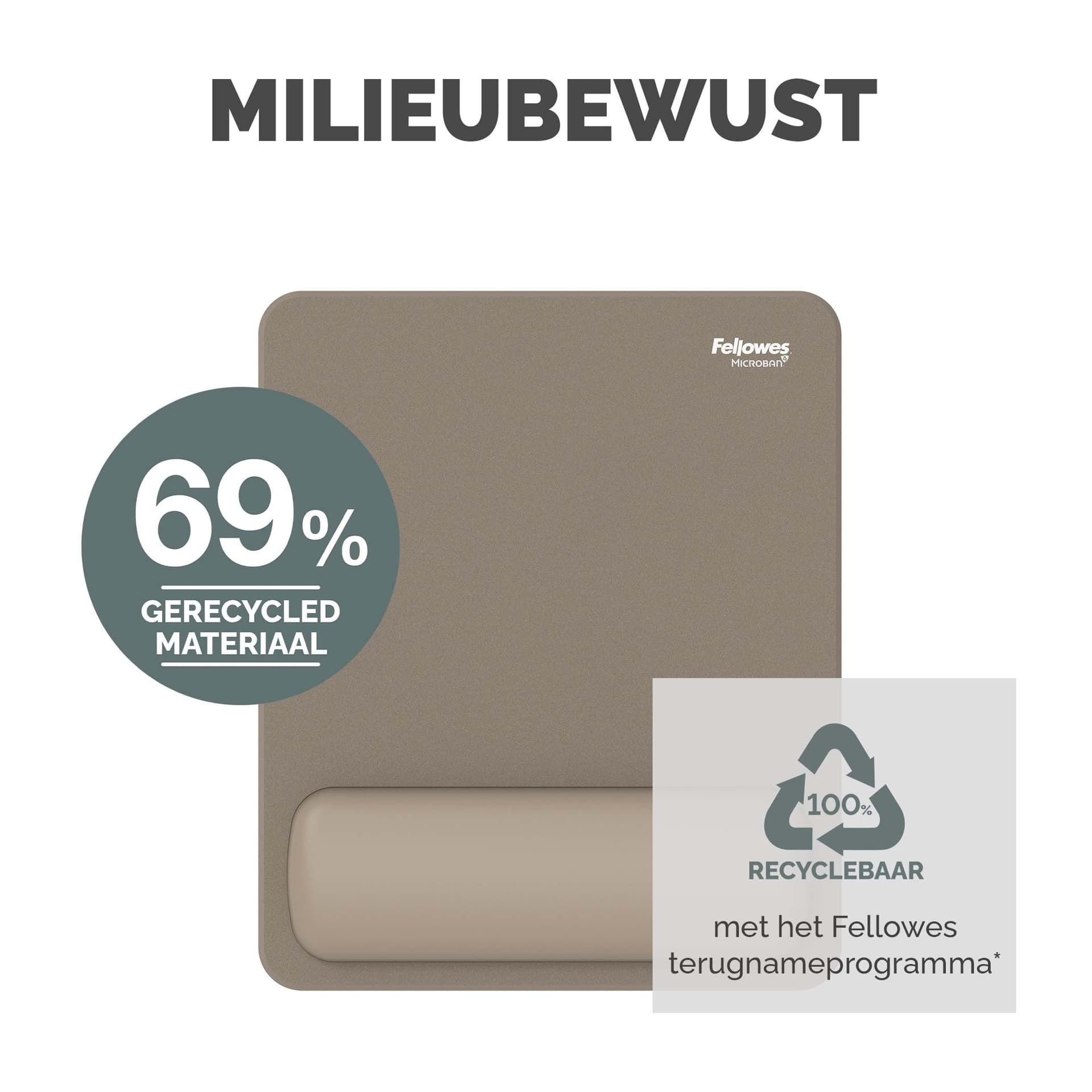 Muismat met polssteun Fellowes Breyta zand 8