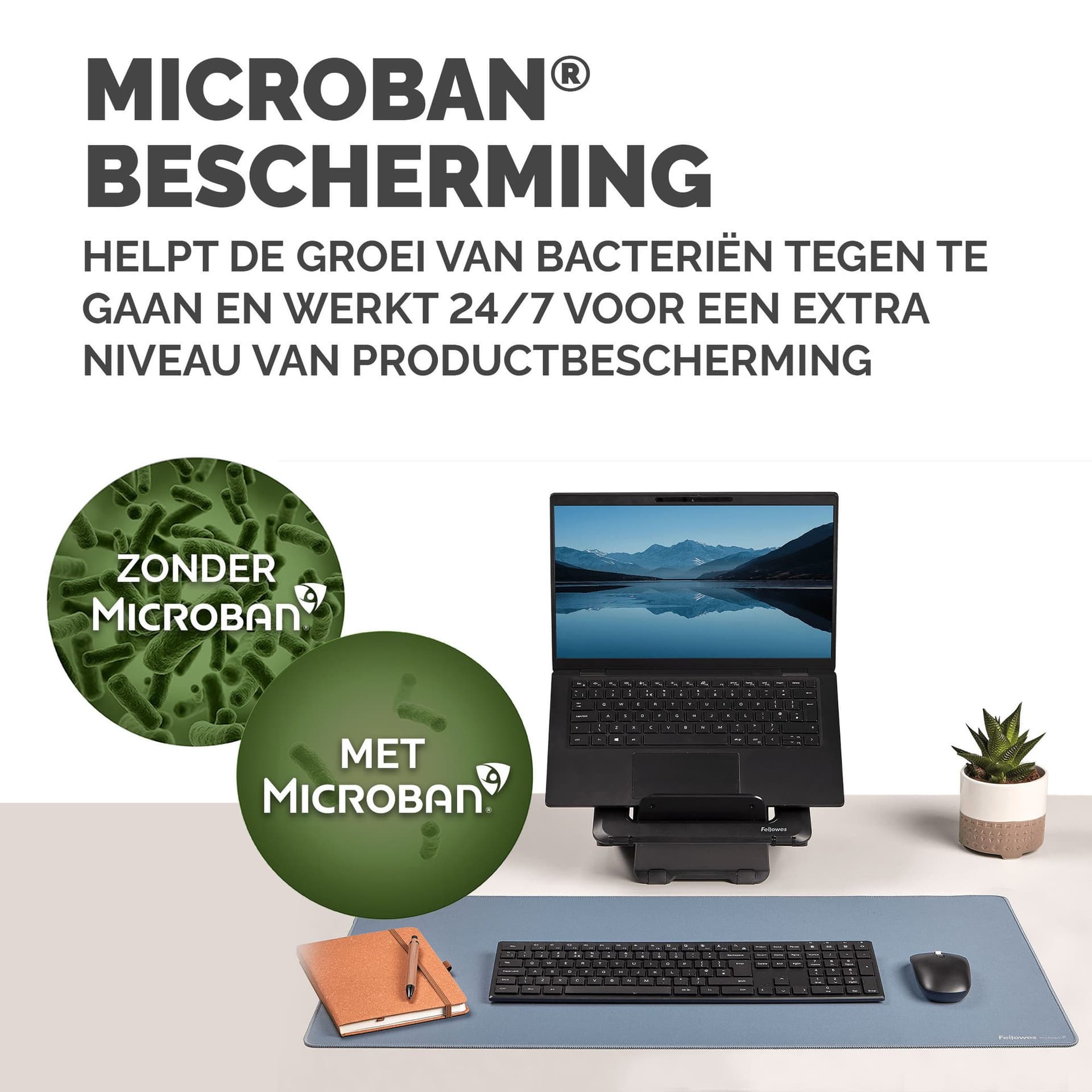 Bureau-onderlegger Fellowes Breyta blauw 3