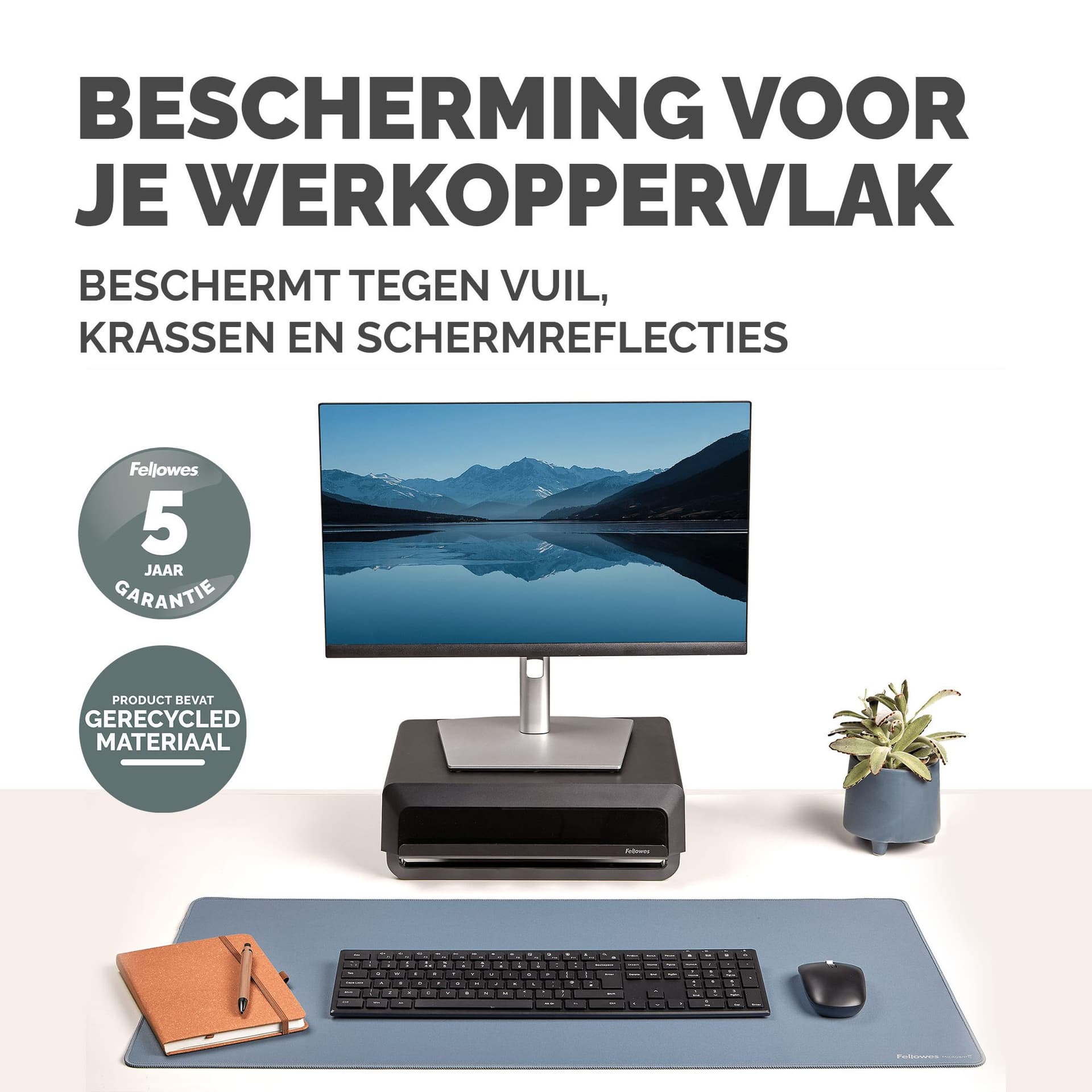 Bureau-onderlegger Fellowes Breyta blauw 5
