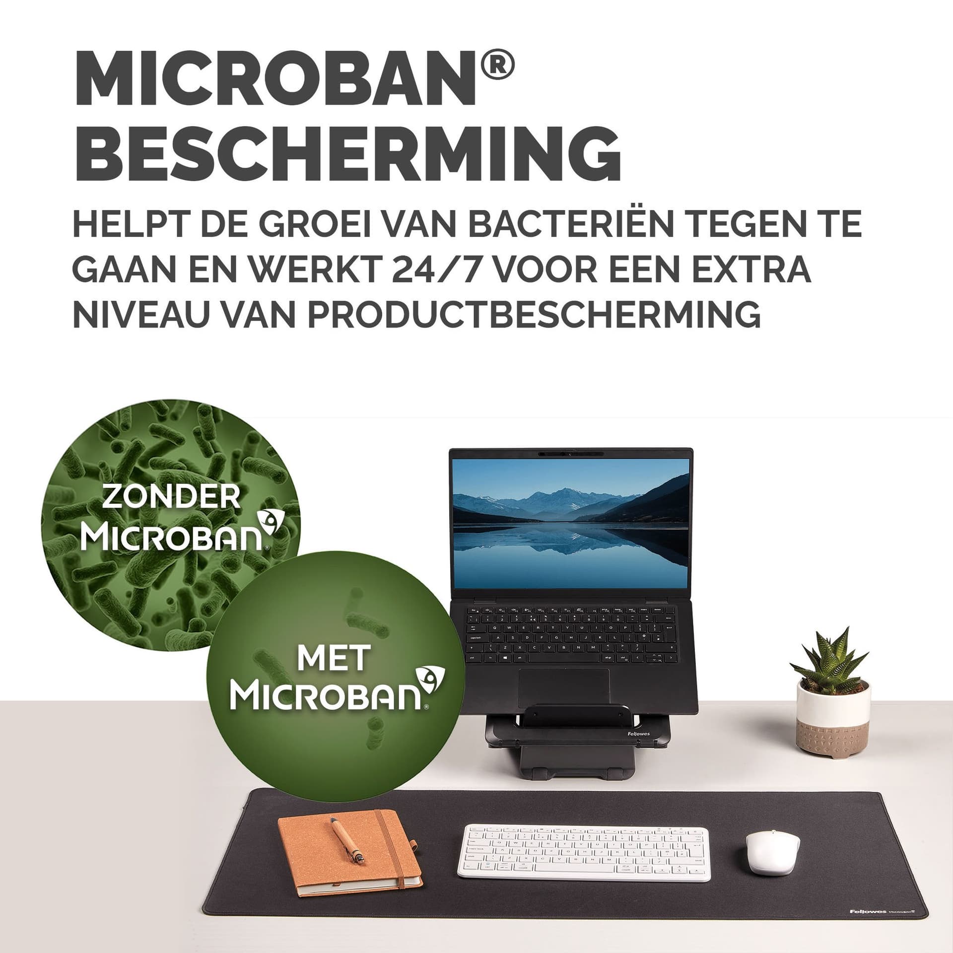 Bureau-onderlegger Fellowes Breyta zwart 3