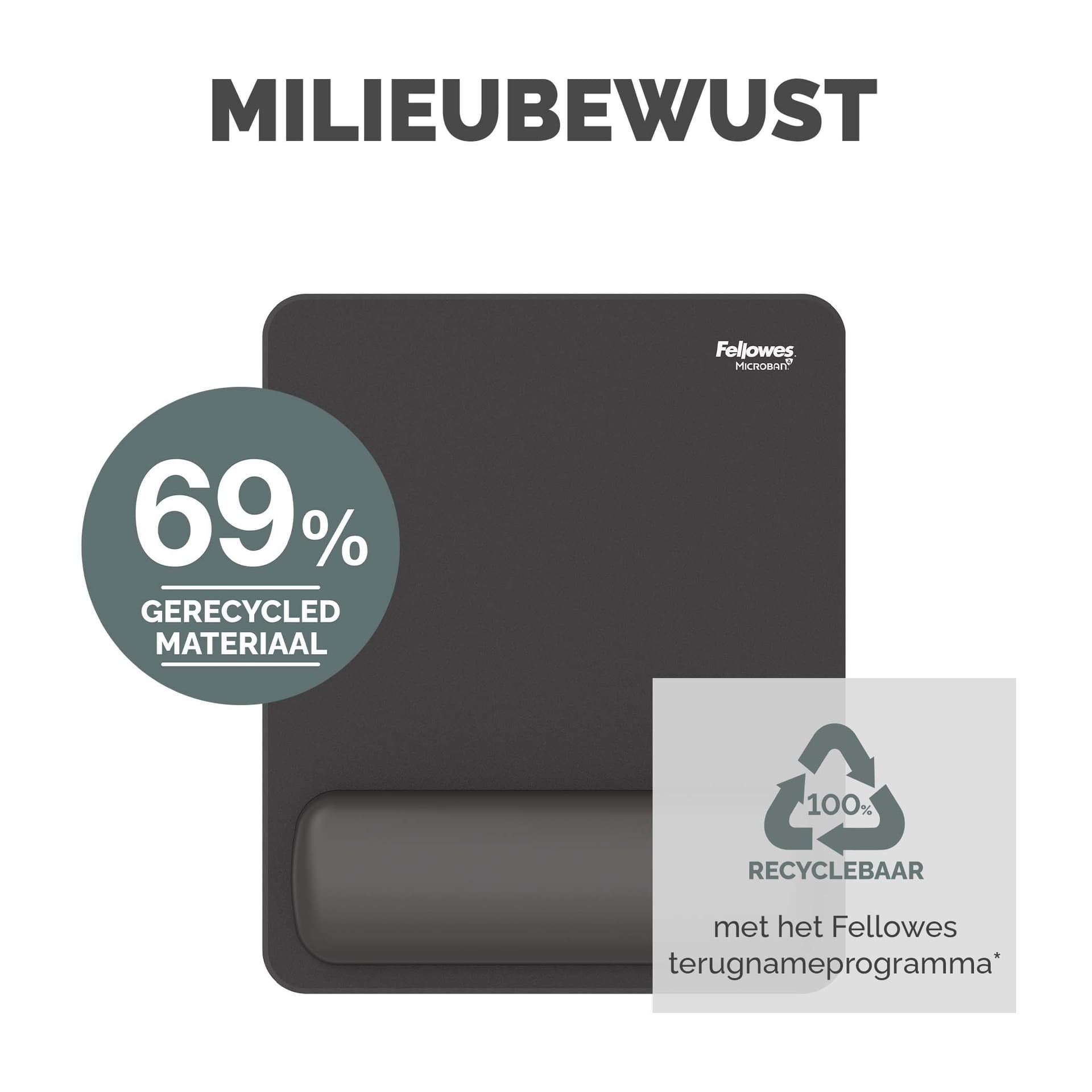 Muismat met polssteun Fellowes Breyta zwart 8