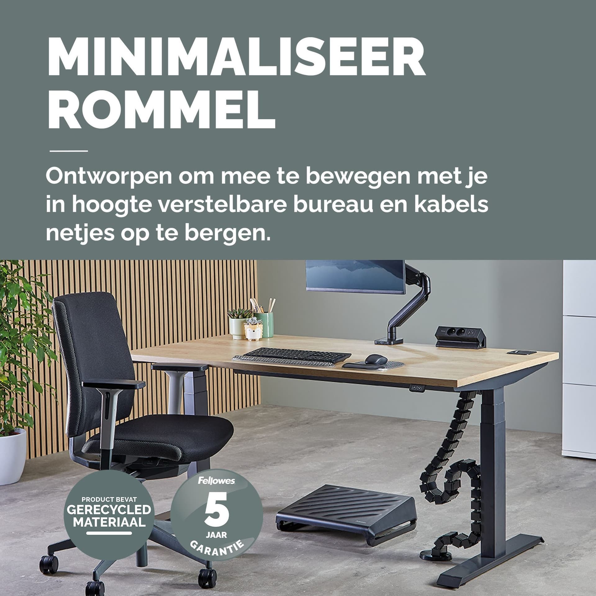 Kabelslang Fellowes zwart 2