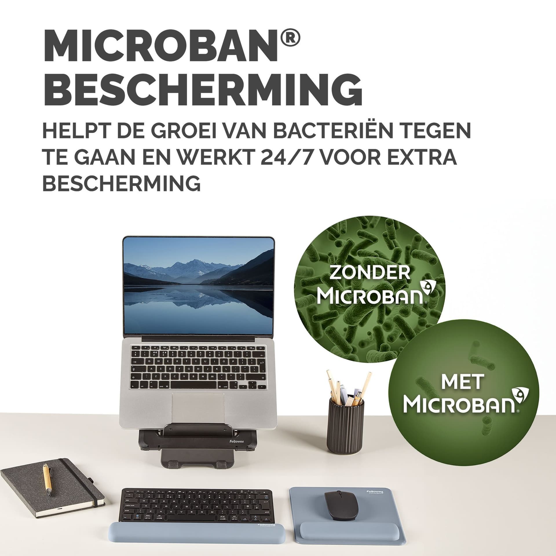 Muismat met polssteun Fellowes Breyta blauw 5