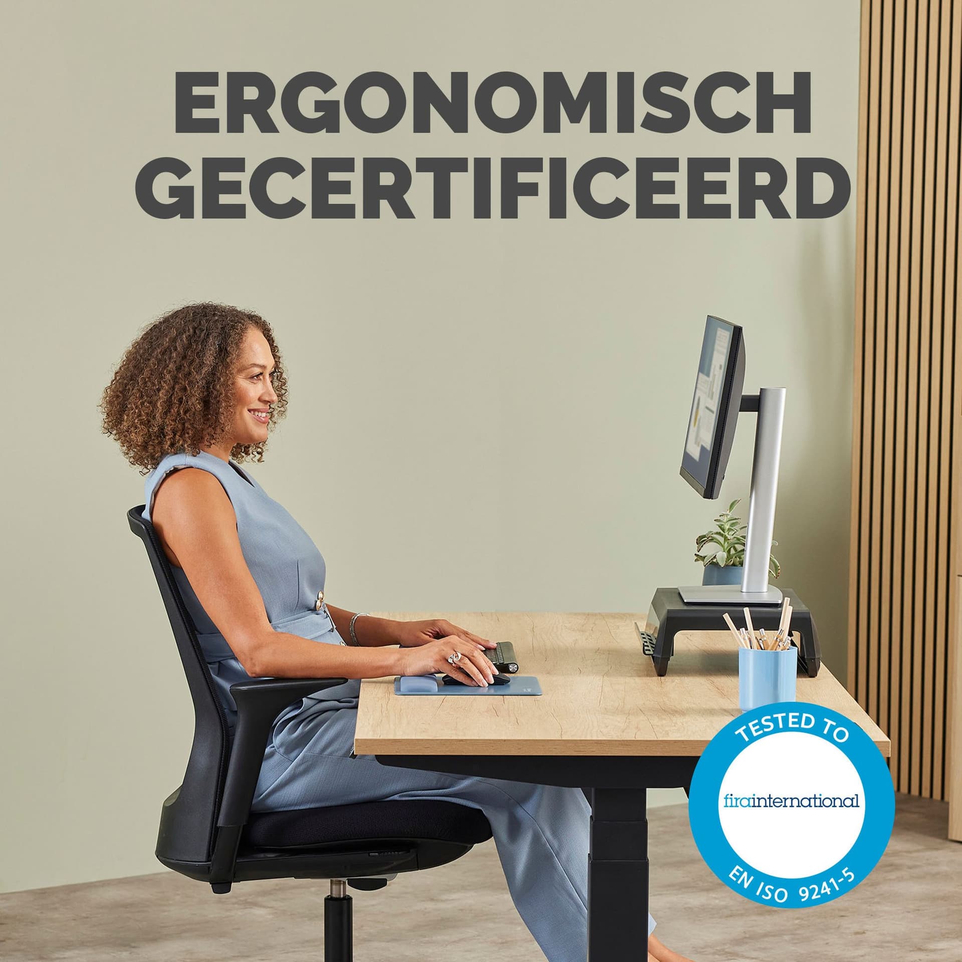 Muismat met polssteun Fellowes Breyta blauw 7