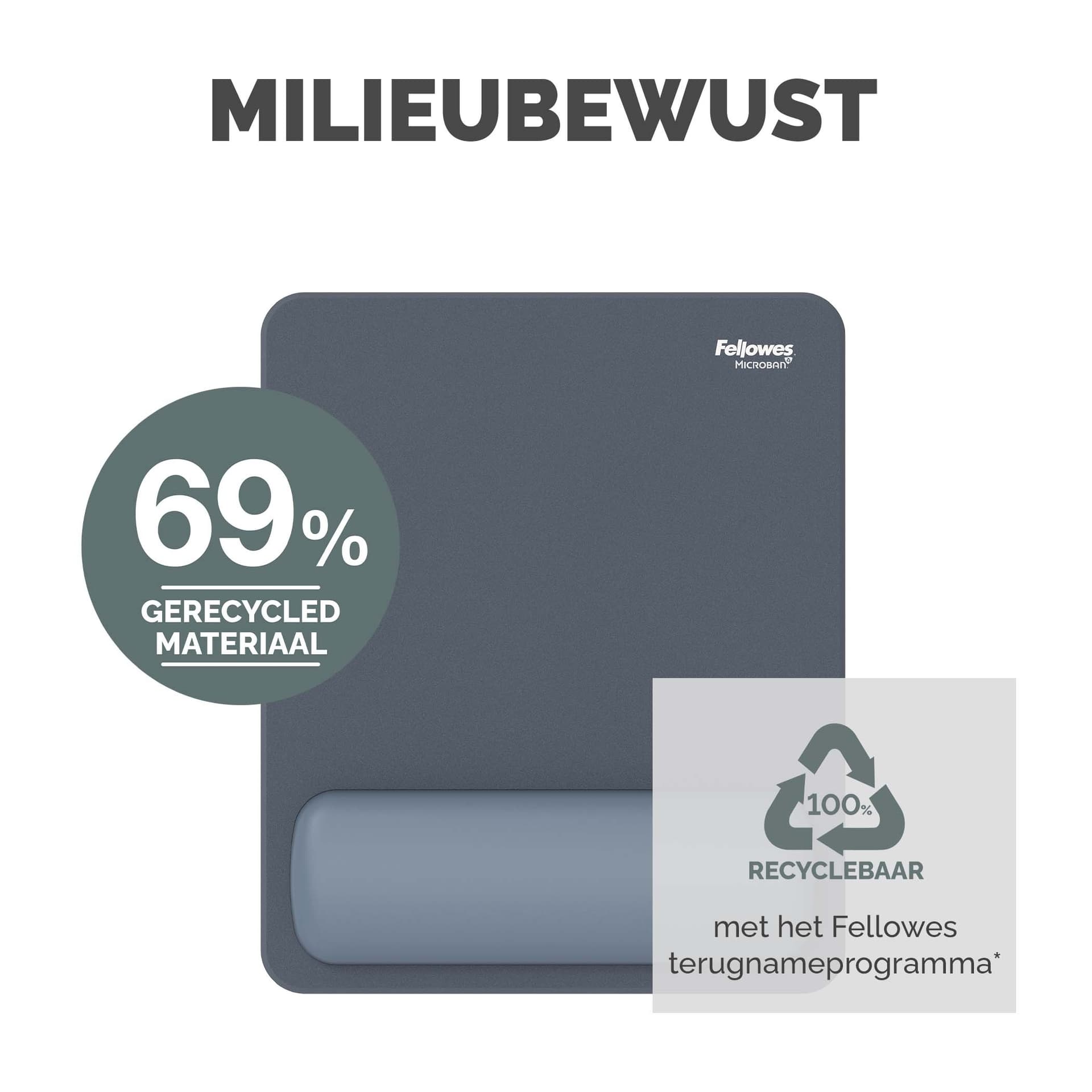 Muismat met polssteun Fellowes Breyta blauw 8