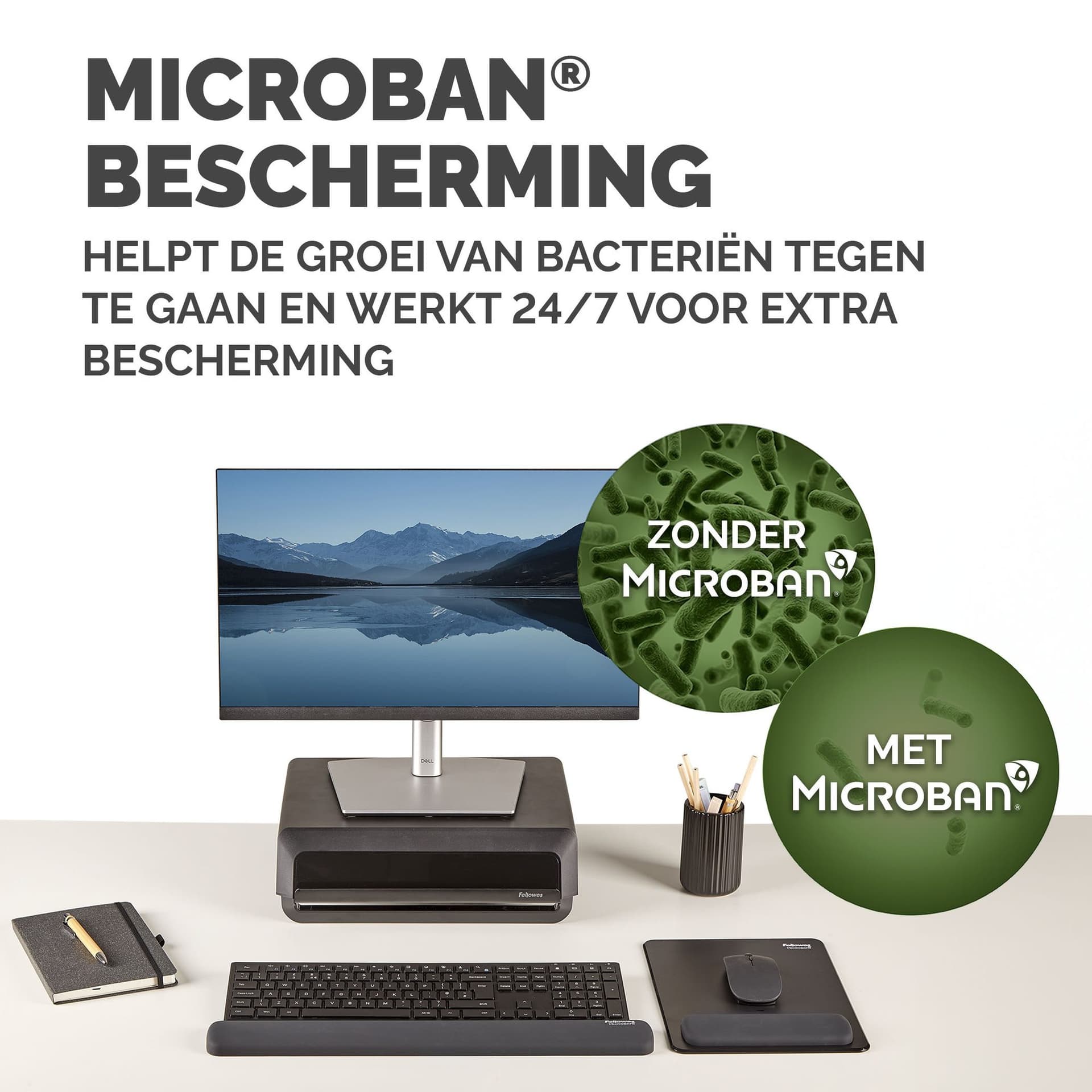 Muismat met polssteun Fellowes Breyta XL zwart 5