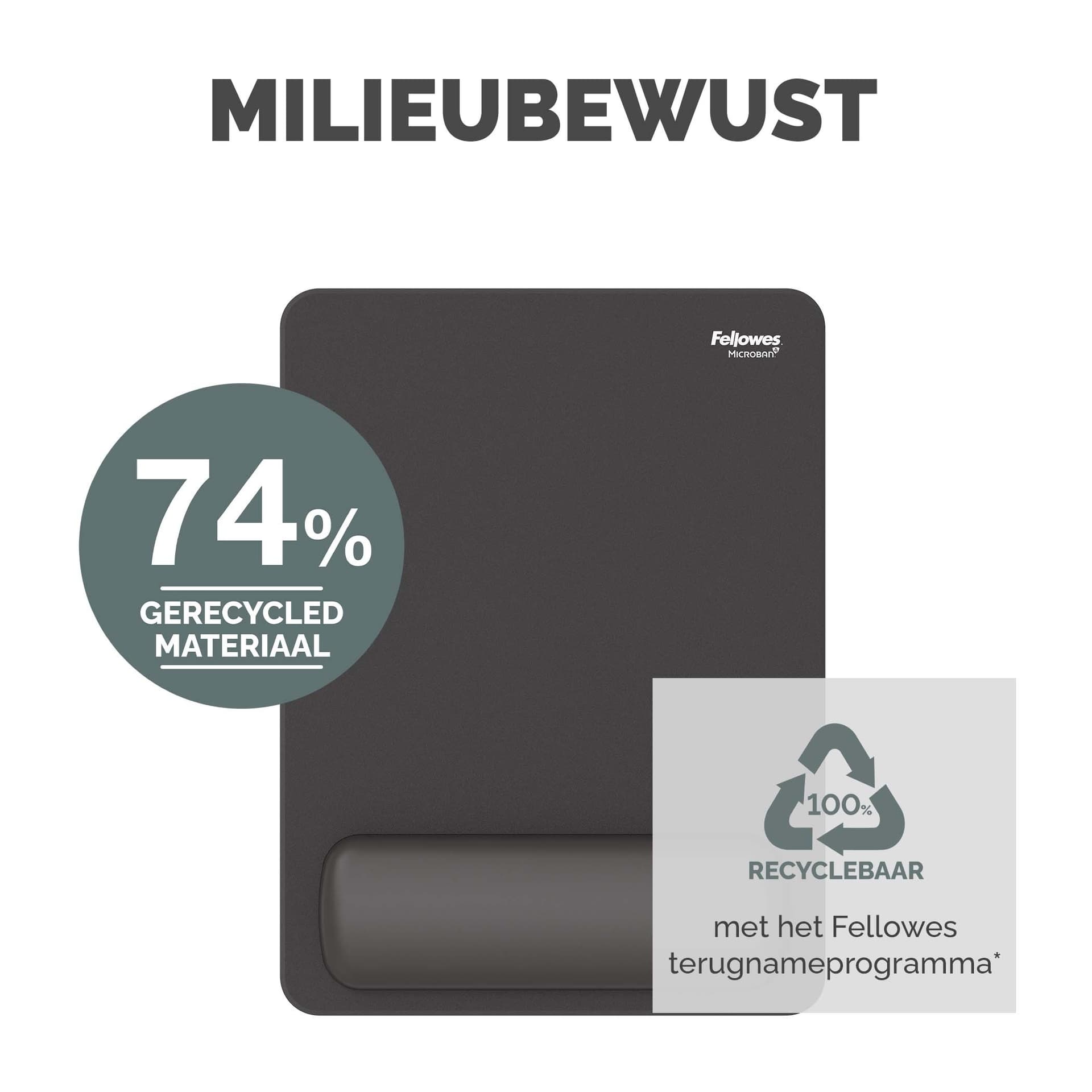 Muismat met polssteun Fellowes Breyta XL zwart 8