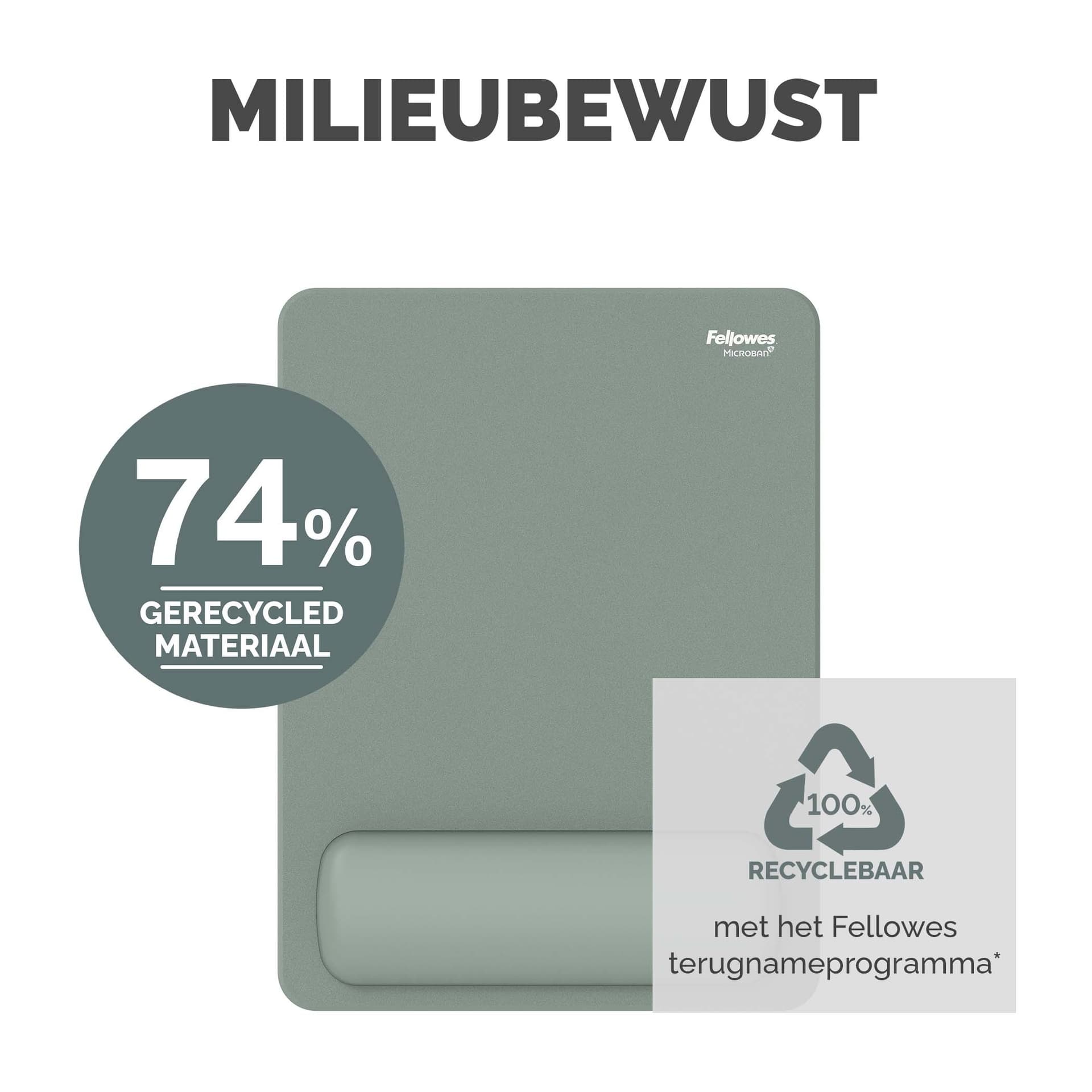 Muismat met polssteun Fellowes Breyta XL saliegroen 8
