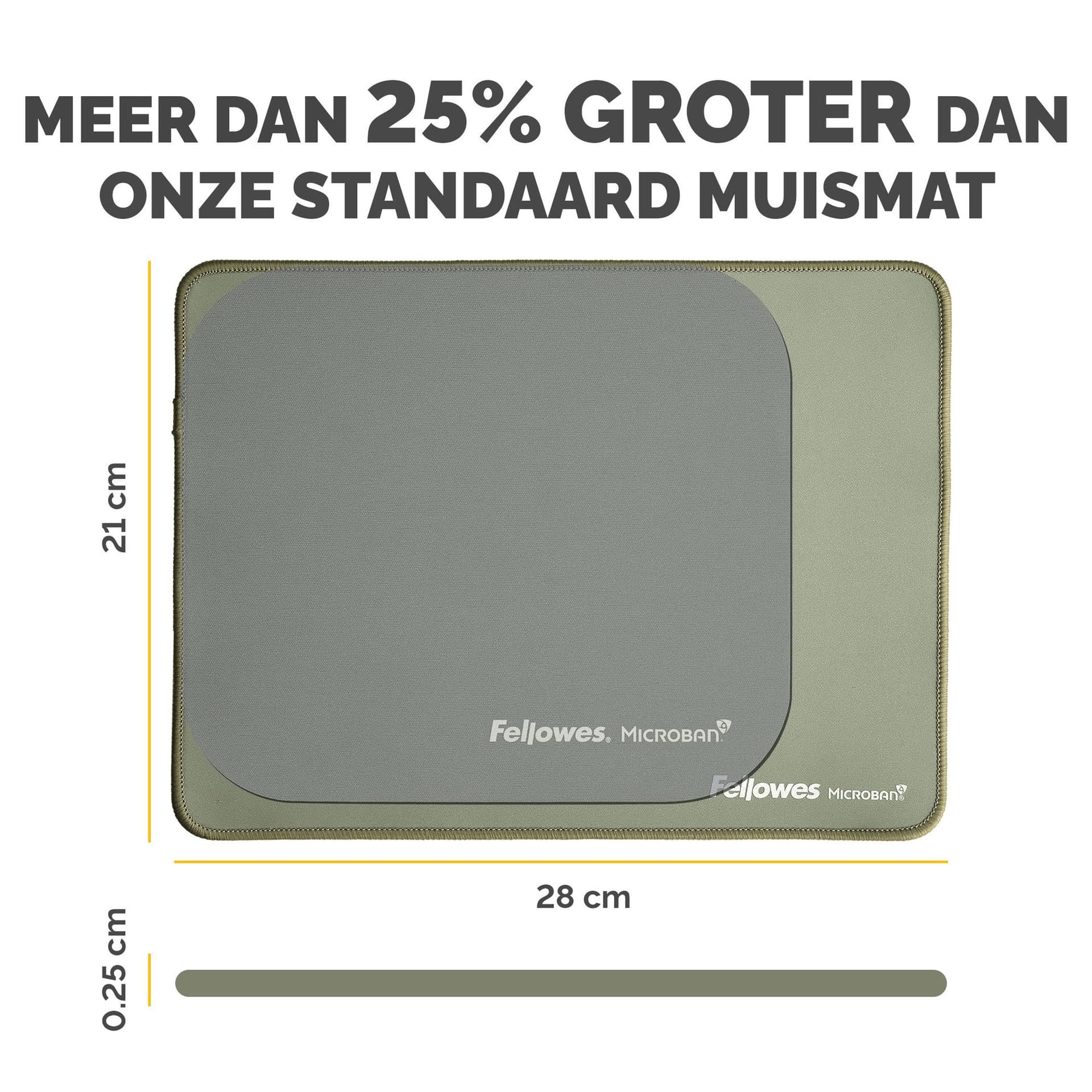 Muismat Fellowes Breyta XL saliegroen 3