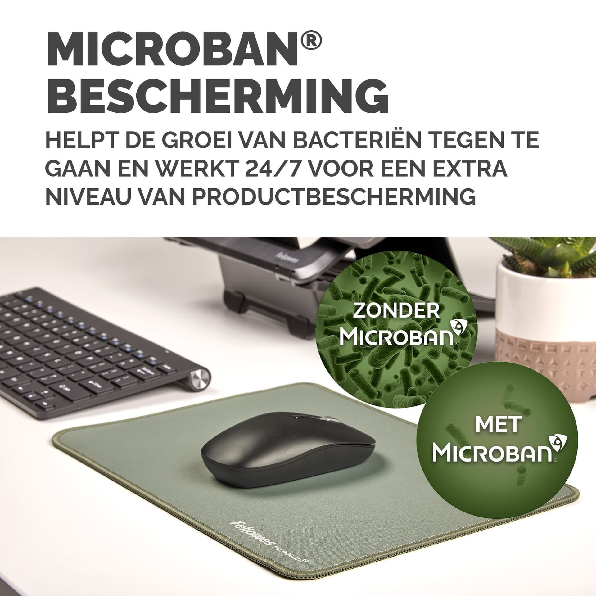 Muismat Fellowes Breyta XL saliegroen 4