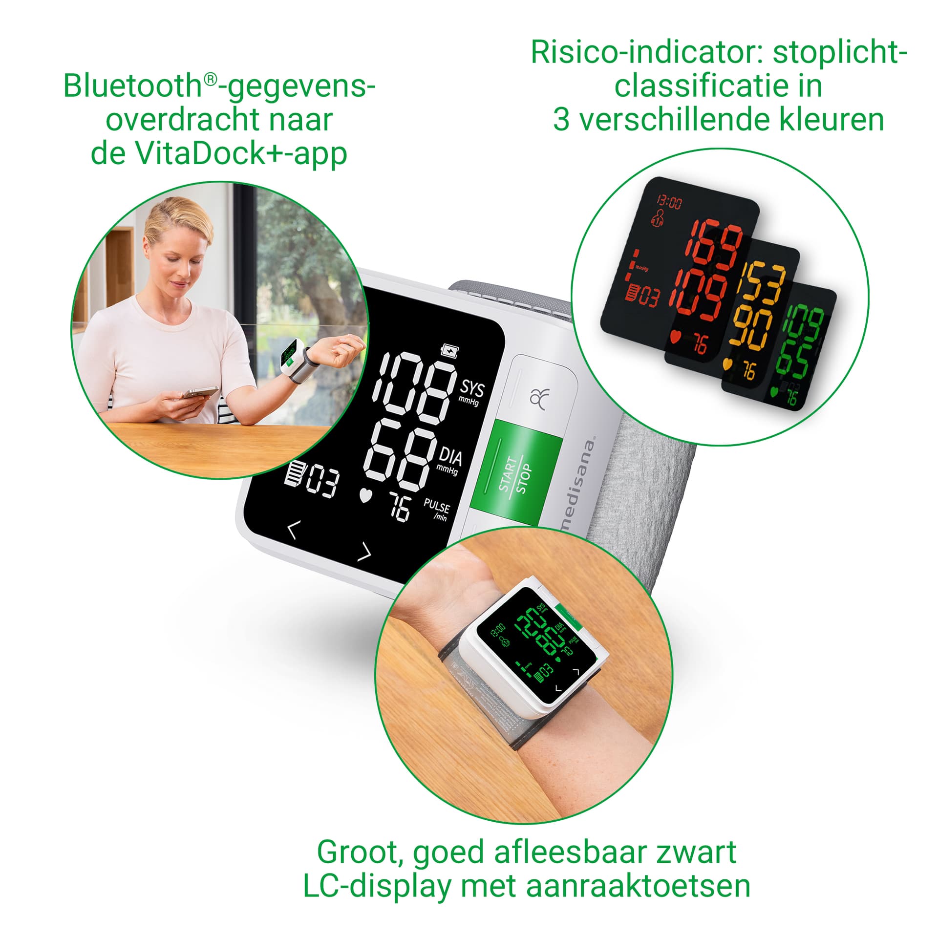 Polsbloeddrukmeter Medisana Connect BW 360 2