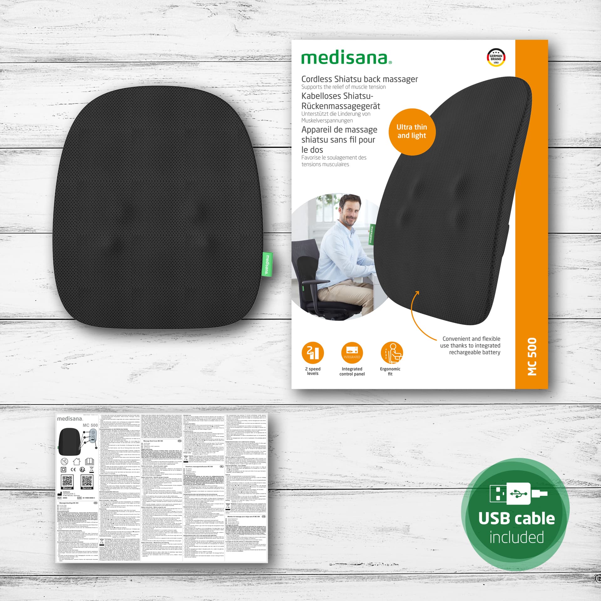 Shiatsu massagekussen Medisana MC 500  (draadloos) 6