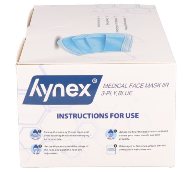 Mondmasker Hynex IIR 3-laags blauw 50 stuks 3