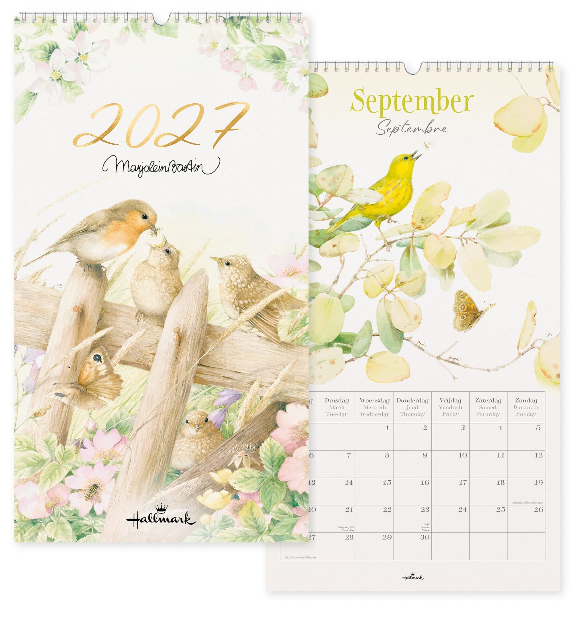 Maandkalender 2027 Marjolein Bastin 280x500mm internationaal 2