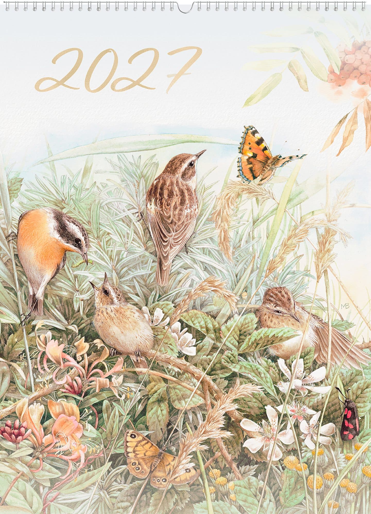 Maandkalender 2027 Marjolein Bastin 400x550mm nederlands