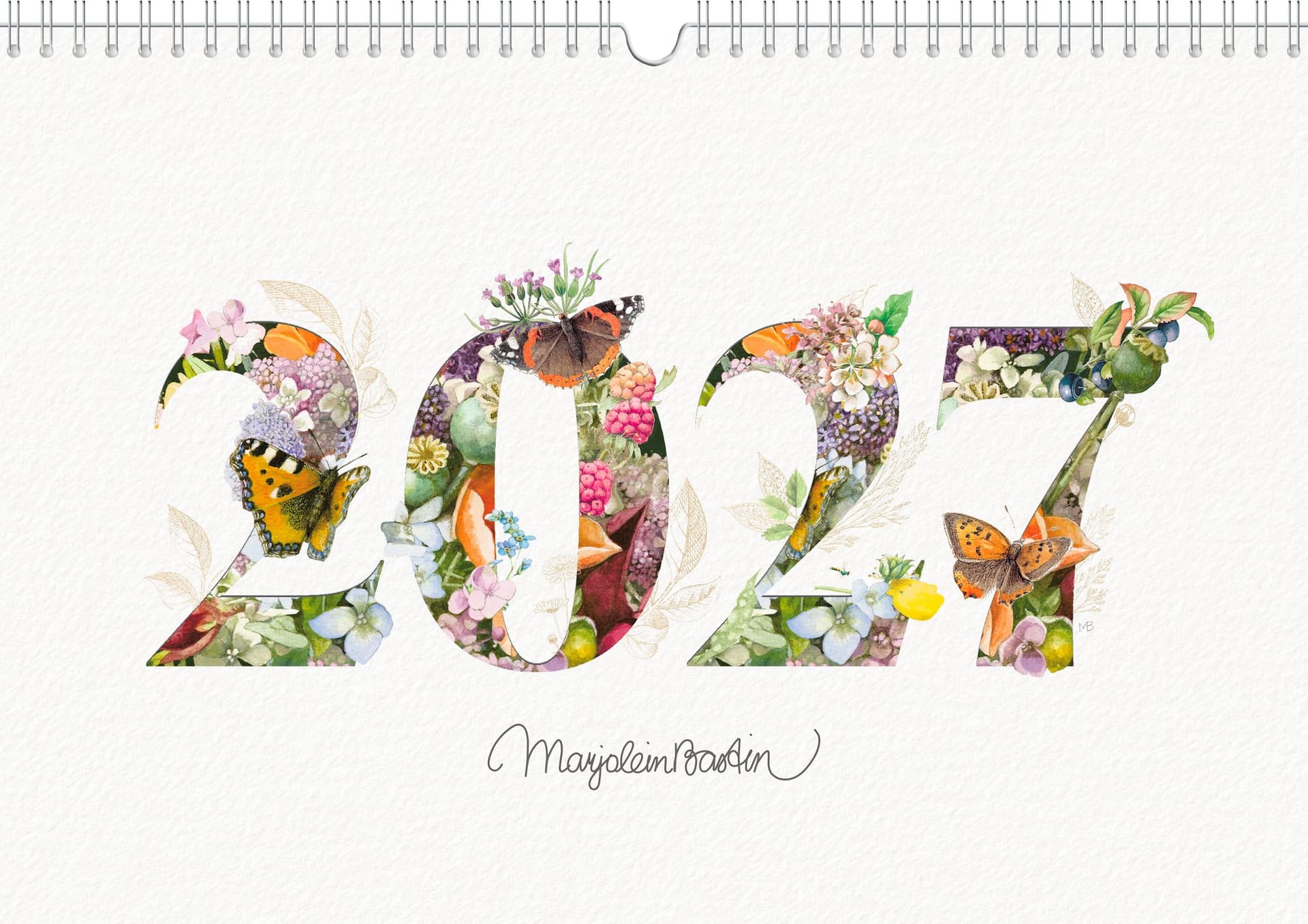 Familiekalender 2027 Marjolein Bastin A4 nederlands