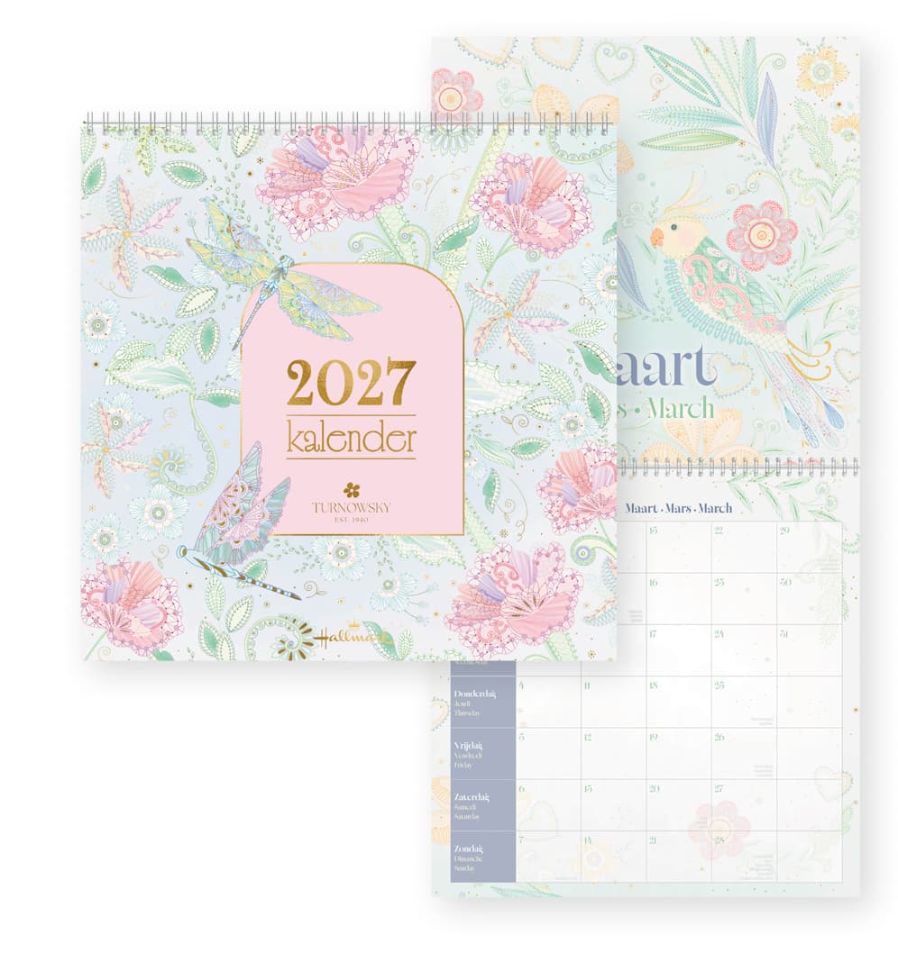 Maandkalender 2027 Turnowsky 290x290mm internationaal 2