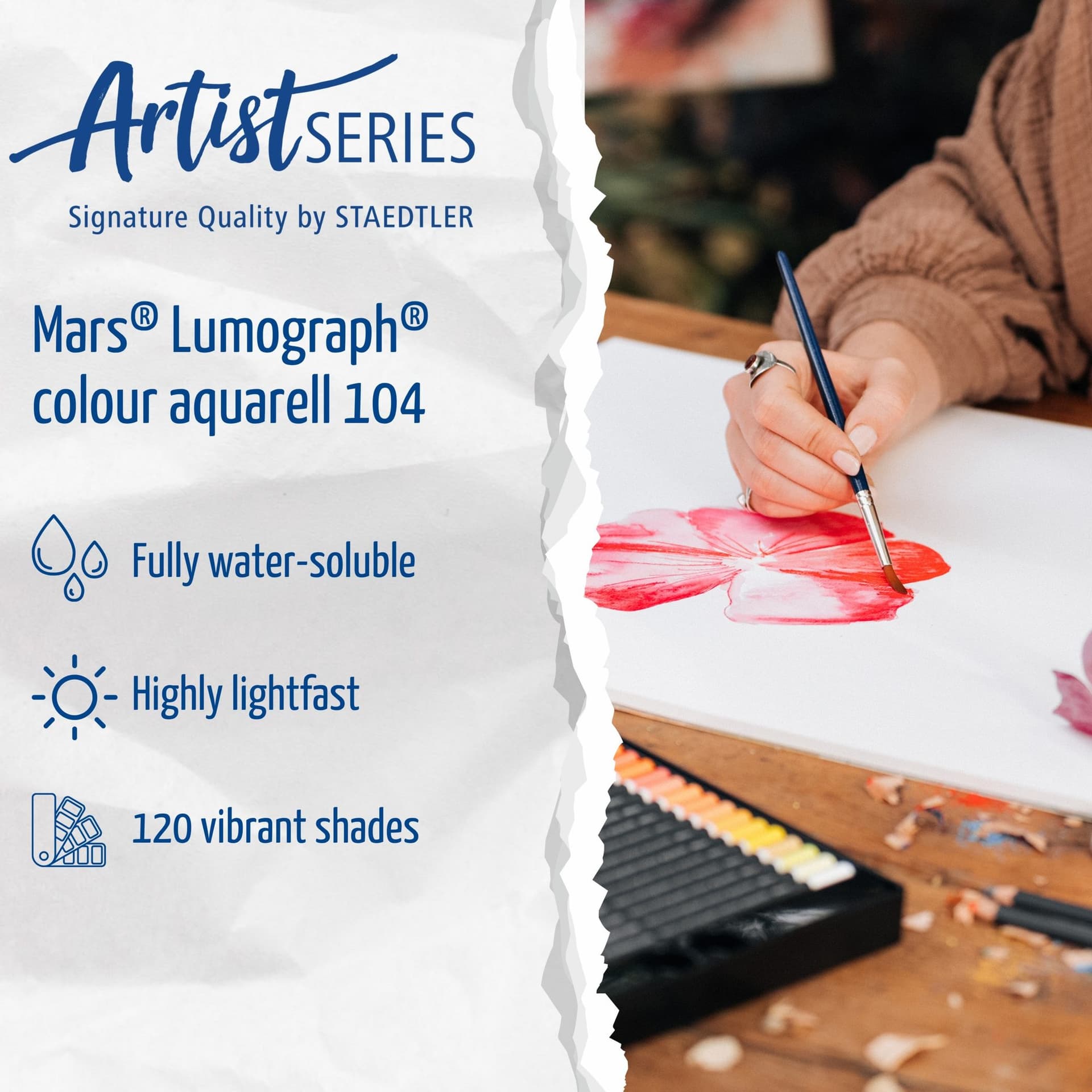 Aquarelpotlood Staedtler Mars Lumograph set à 12 kleuren 8