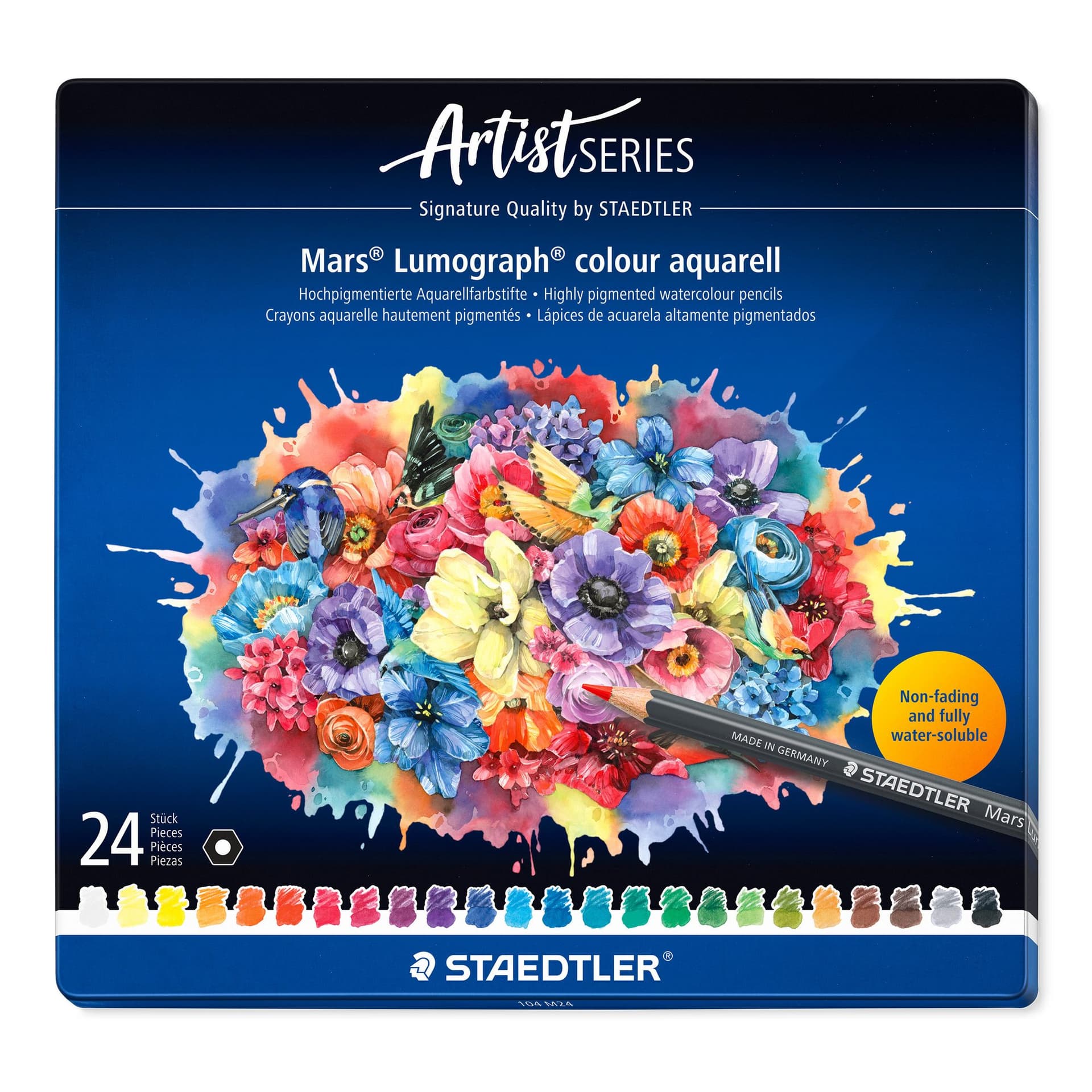 Aquarelpotlood Staedtler Mars Lumograph set à 24 kleuren