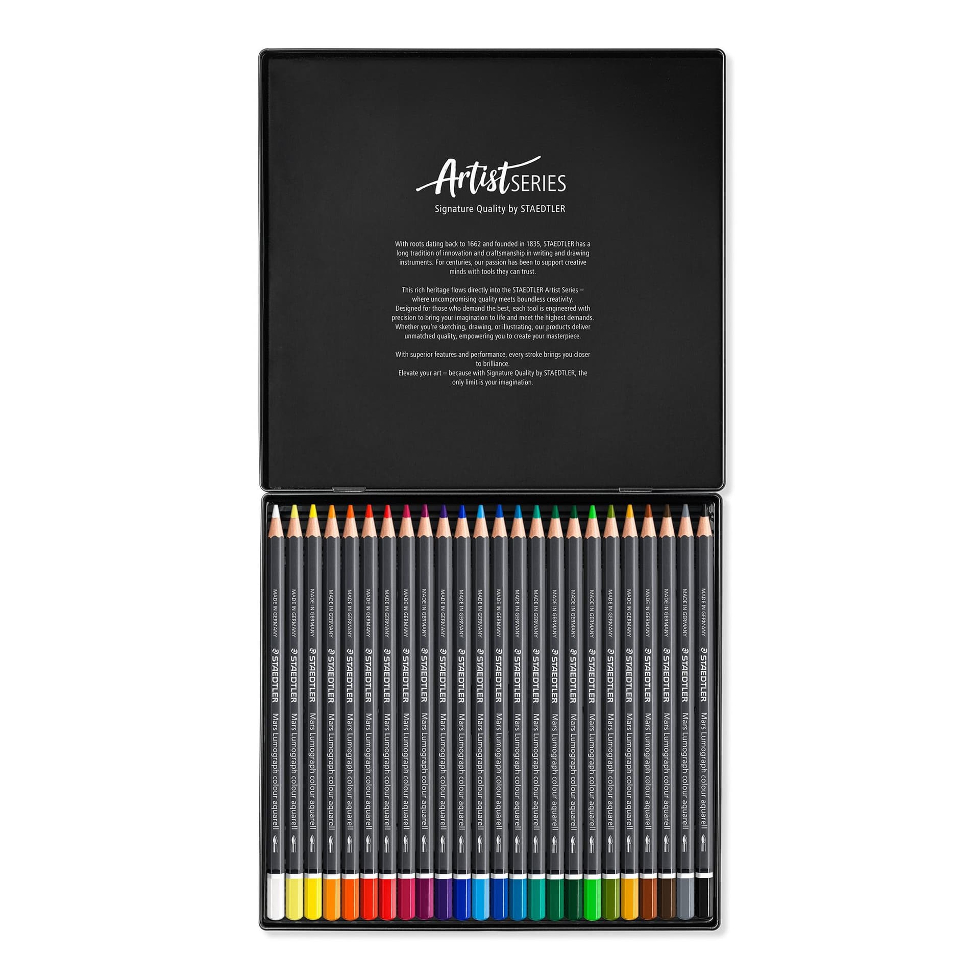 Aquarelpotlood Staedtler Mars Lumograph set à 24 kleuren 2