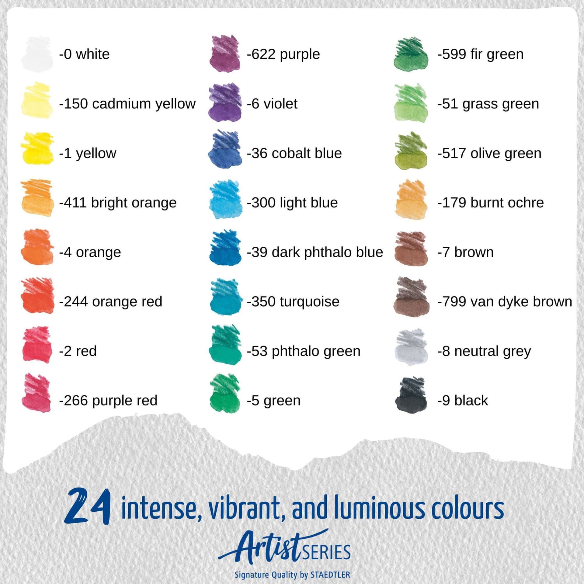 Aquarelpotlood Staedtler Mars Lumograph set à 24 kleuren 3