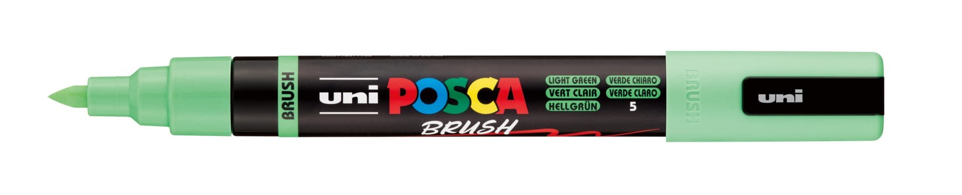 Paintmarker Uni POSCA PC-5BR brushpunt medium lichtgroen