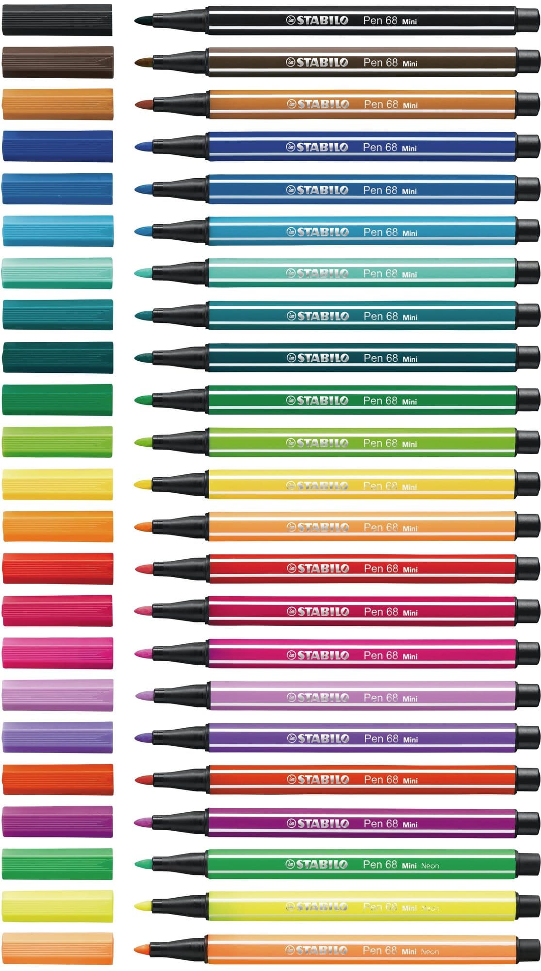 Viltstift STABILO Pen 68 Animal Vibes mini medium assorti 8 stuks 2