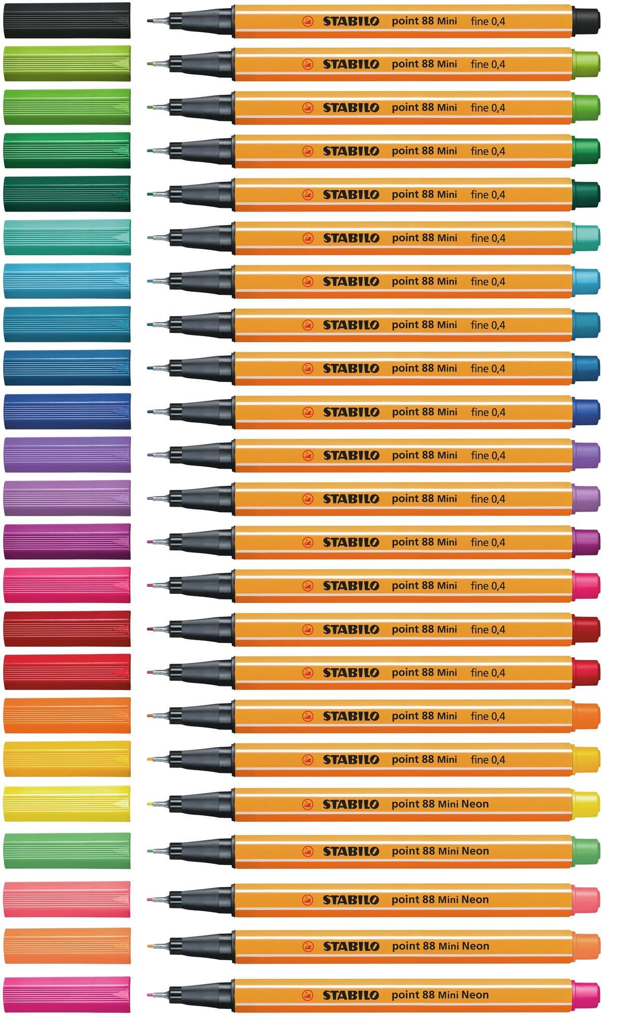 Fineliner STABILO point 88 Animal Vibes mini fijn assorti 8 stuks 4