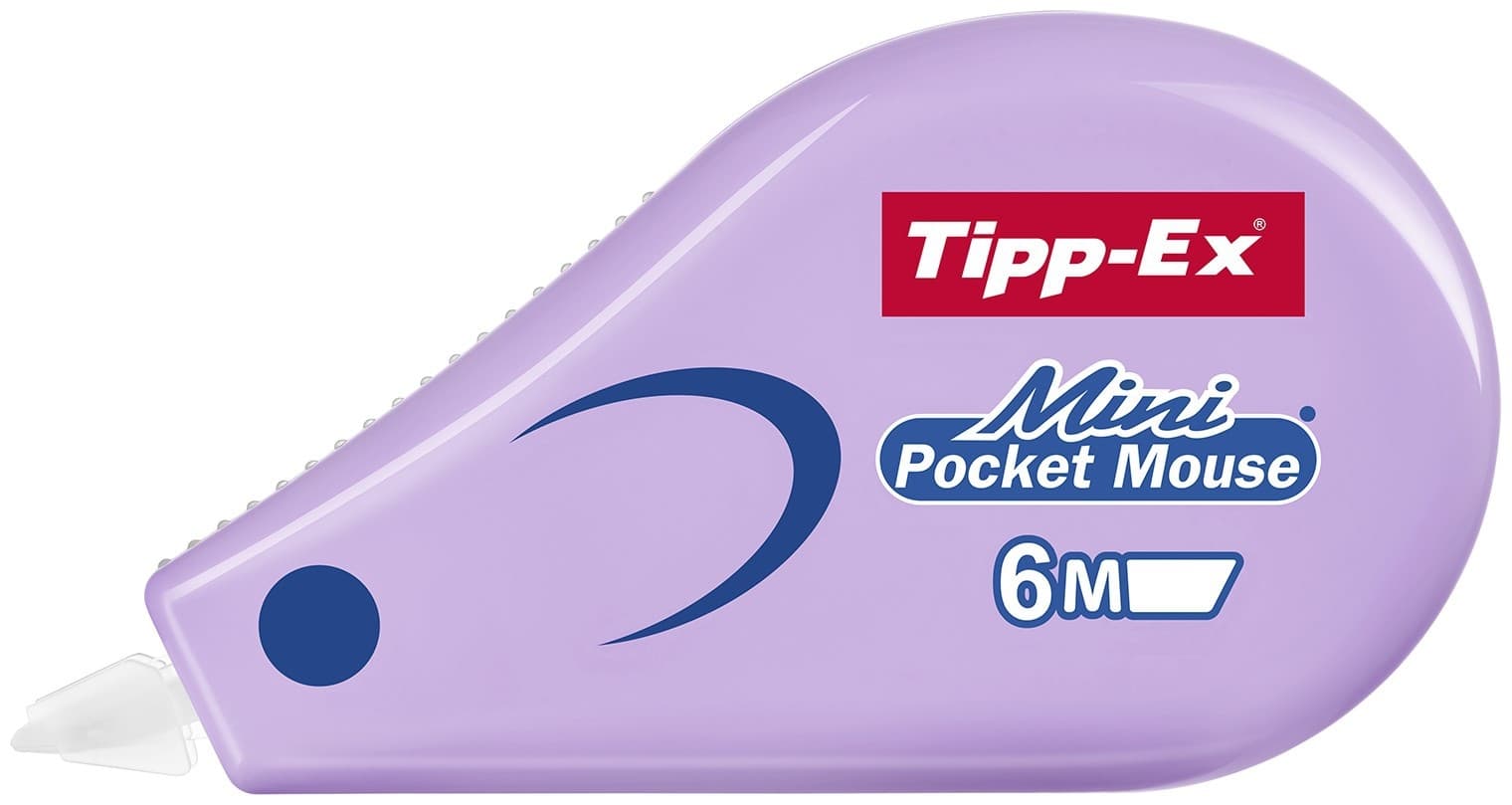 Correctietape Tipp-Ex mini pocket mouse 5mmx5m pastel assorti 5