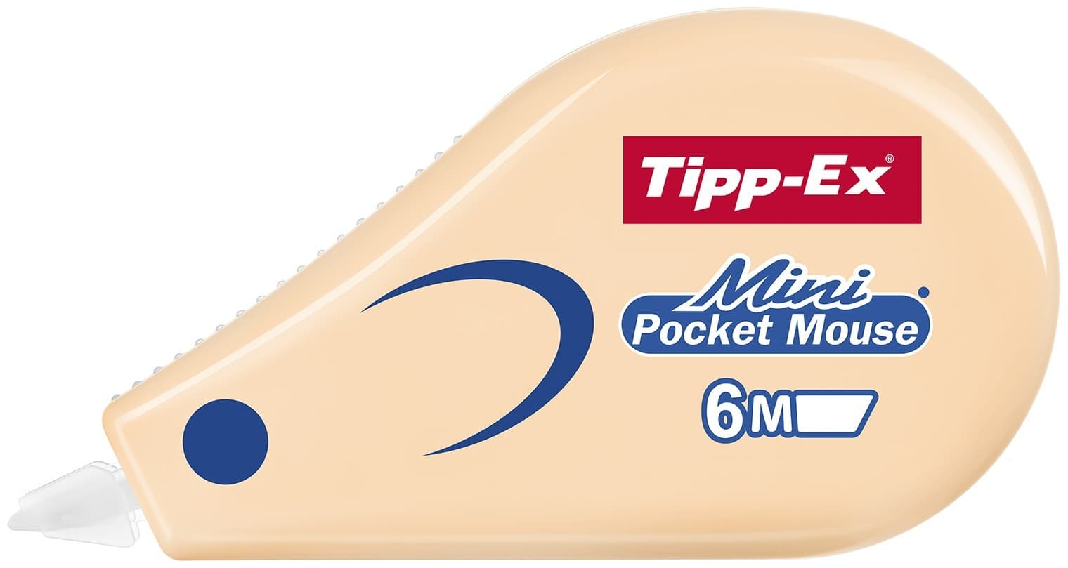 Correctietape Tipp-Ex mini pocket mouse 5mmx5m pastel assorti 6