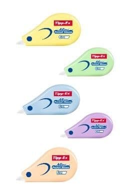 Correctietape Tipp-Ex mini pocket mouse 5mmx6m pastel assorti 7