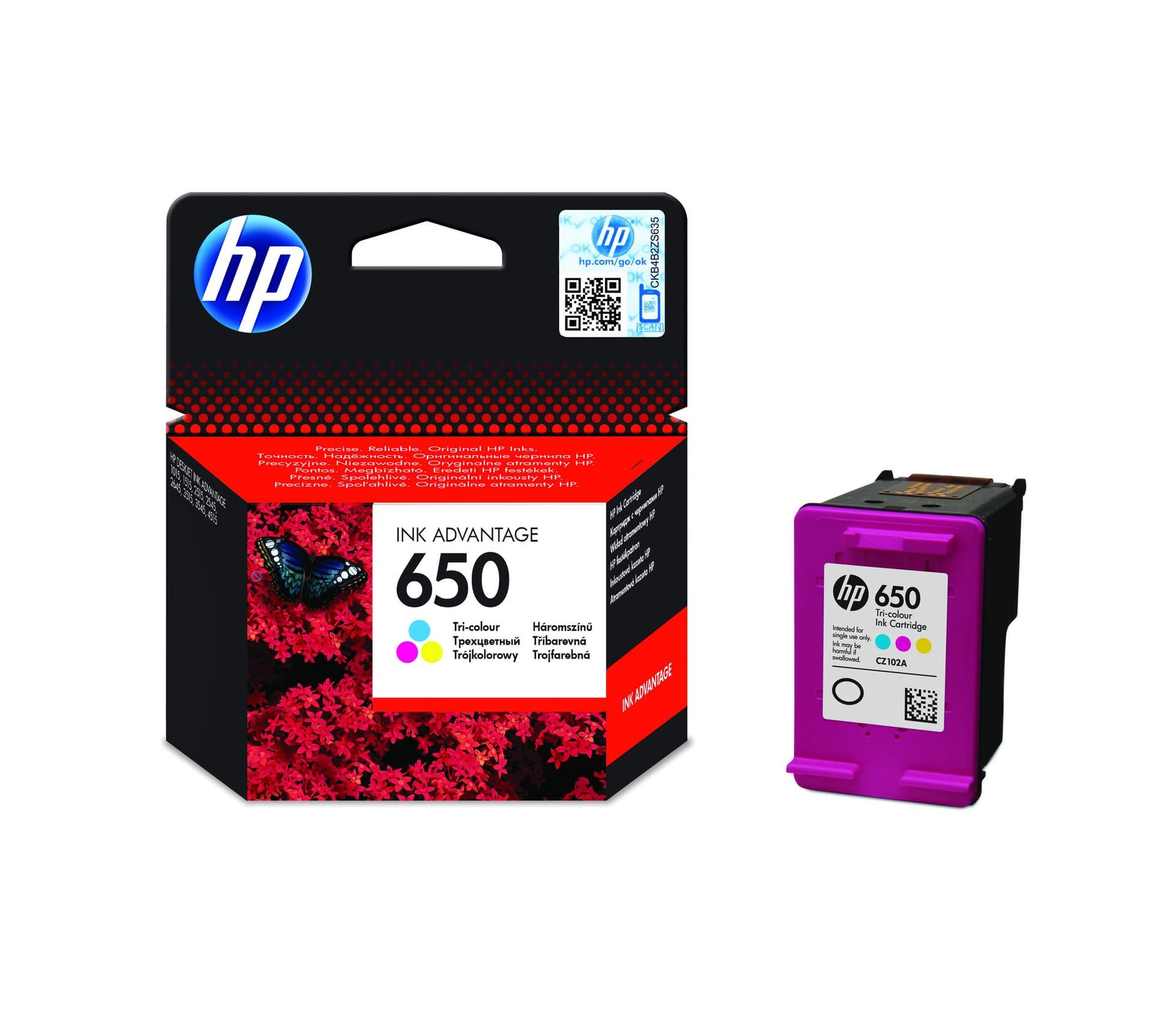Inktcartridge HP CZ102A 650  3 kleuren 2