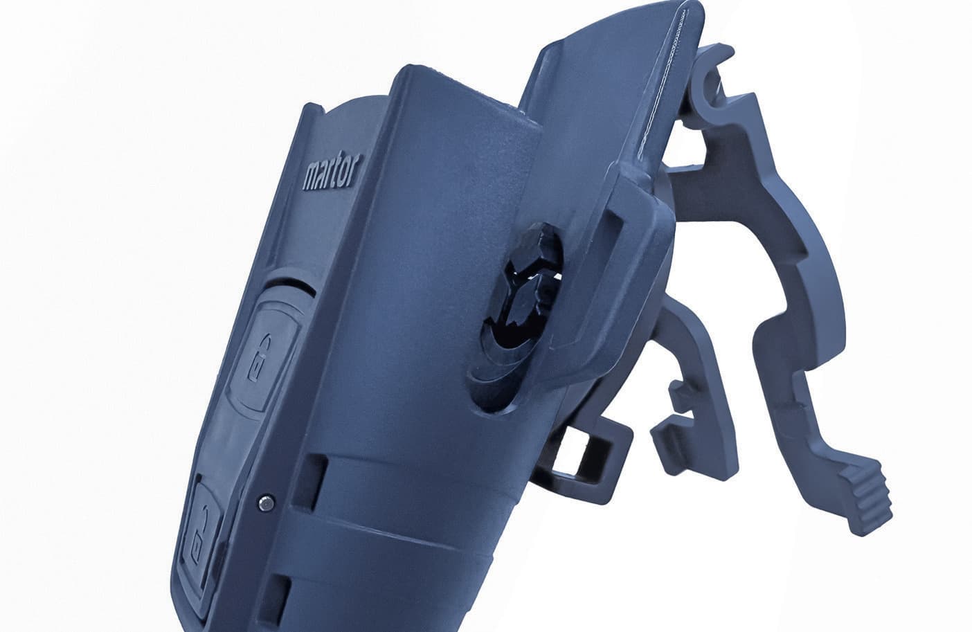 Veiligheidsmes Martor Secunorm 610 XDR trapezium 18mm met holster zilver 3
