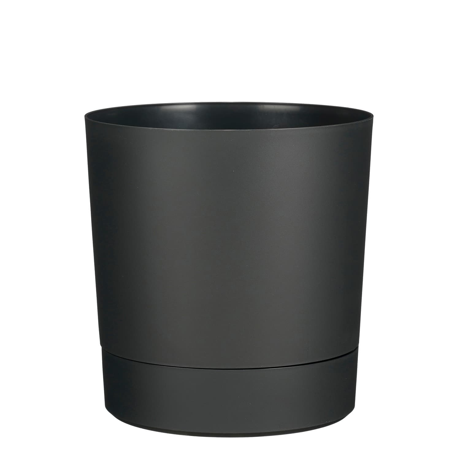Plantenpot Mica Coco met schotel rond hoogte 29,5 Ø28 cm antraciet