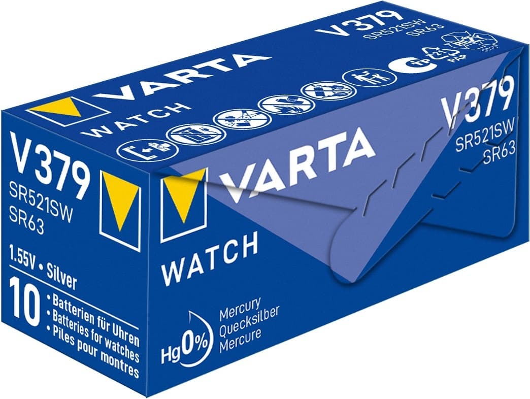 Batterij VARTA knoopcel 1x V379/SR63 zilver 3