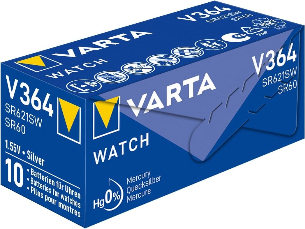 Batterij VARTA knoopcel 1x V364/SR60 zilver 3