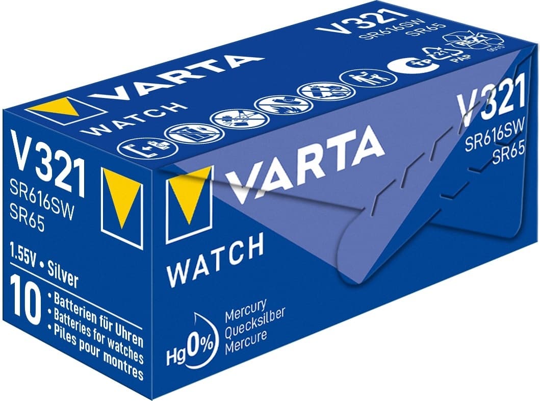 Batterij VARTA knoopcel 1x V321/SR65 zilver 3