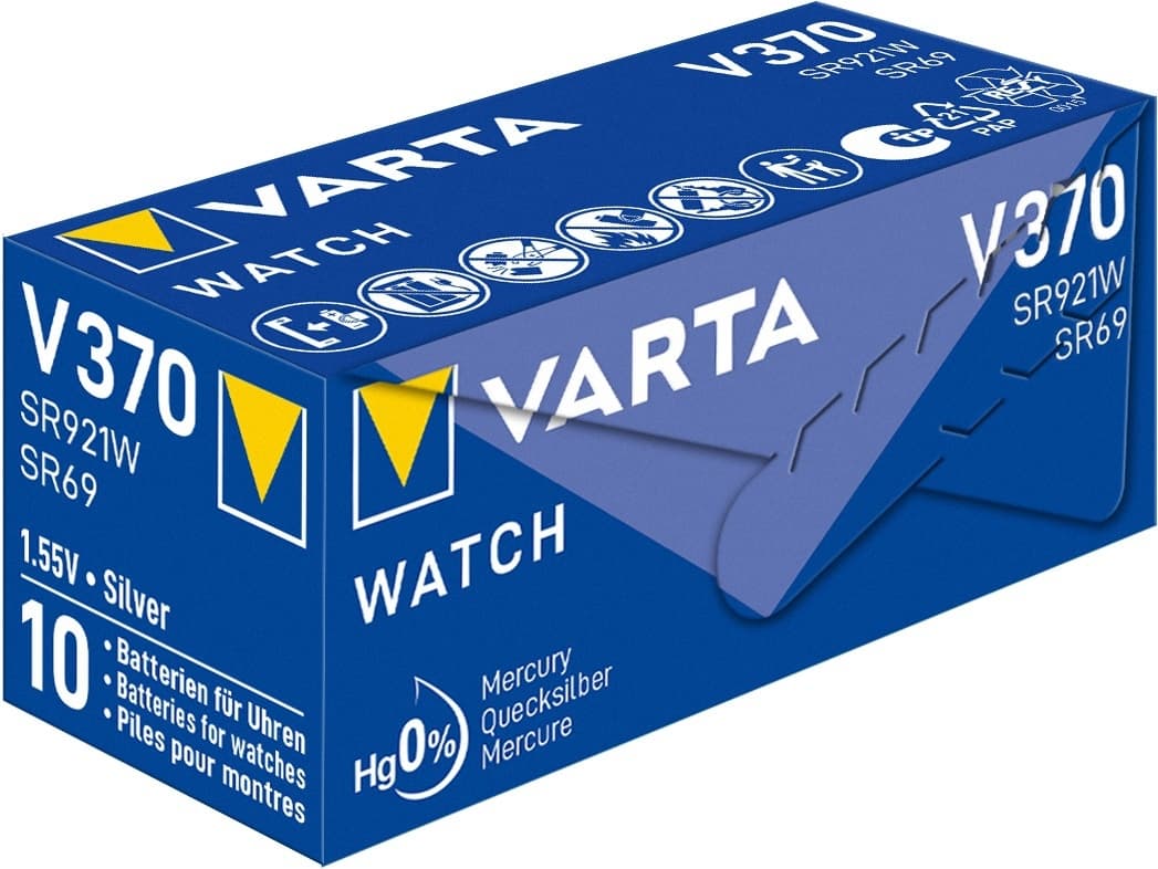 Batterij VARTA knoopcel 1x V370/SR69 zilver 3