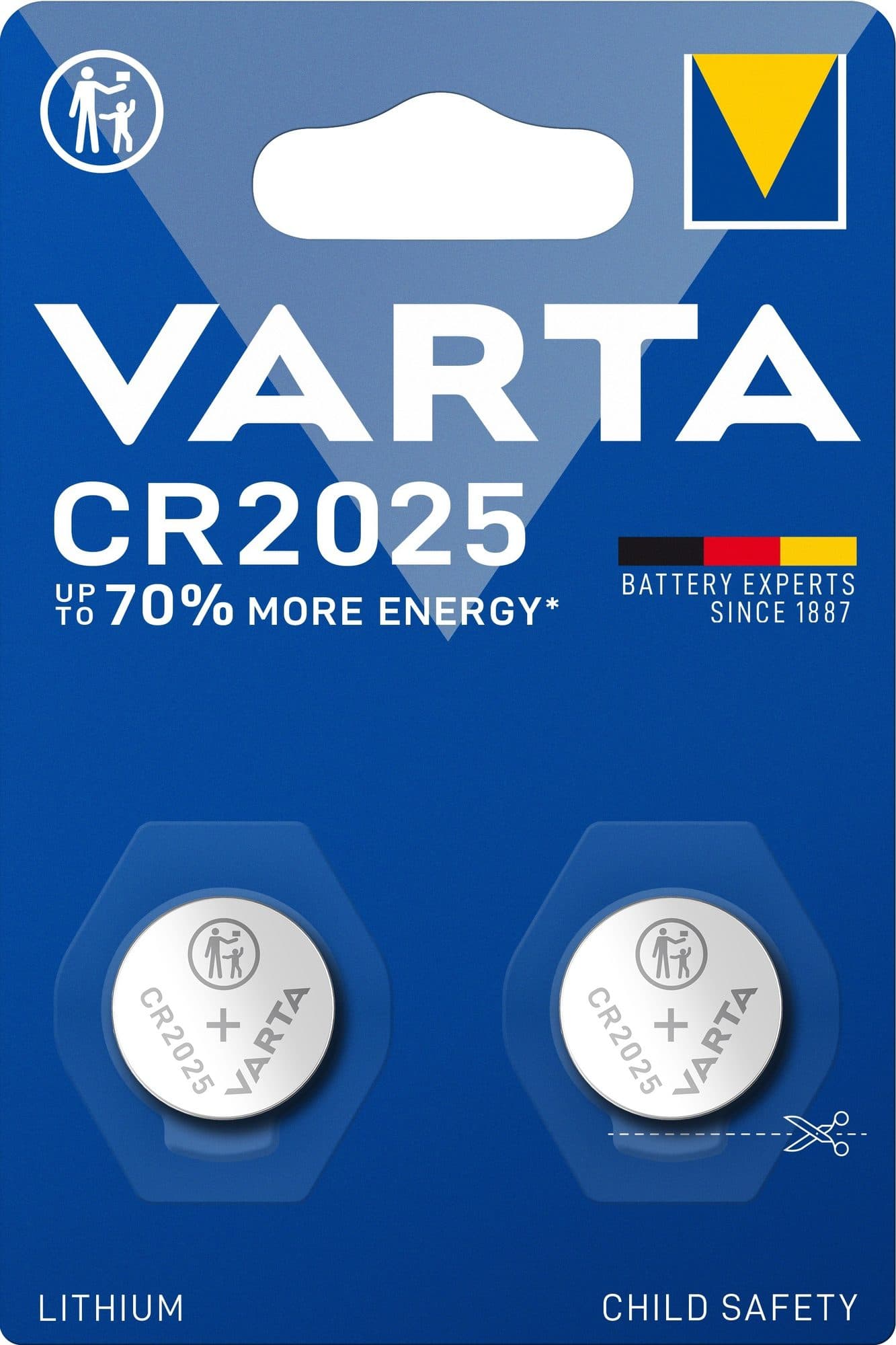 Batterij VARTA knoopcel 2x CR2025 lithium